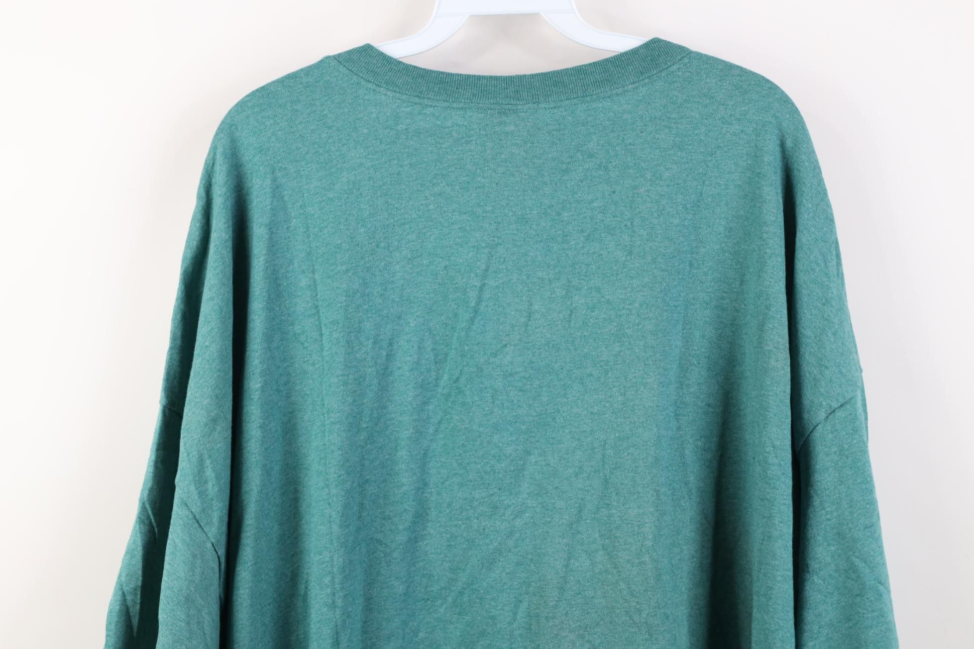 Hanes Deadstock Vintage 90s Hanes T-Shirt Miro Green Heather USA Size US XXL / EU 58 / 5 - 16 Thumbnail
