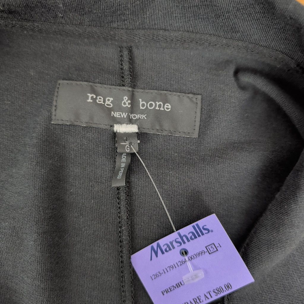 Rag & Bone Rag & Bone Johnny Slub Black Polo Large Size US L / EU 52-54 / 3 - 2 Thumbnail
