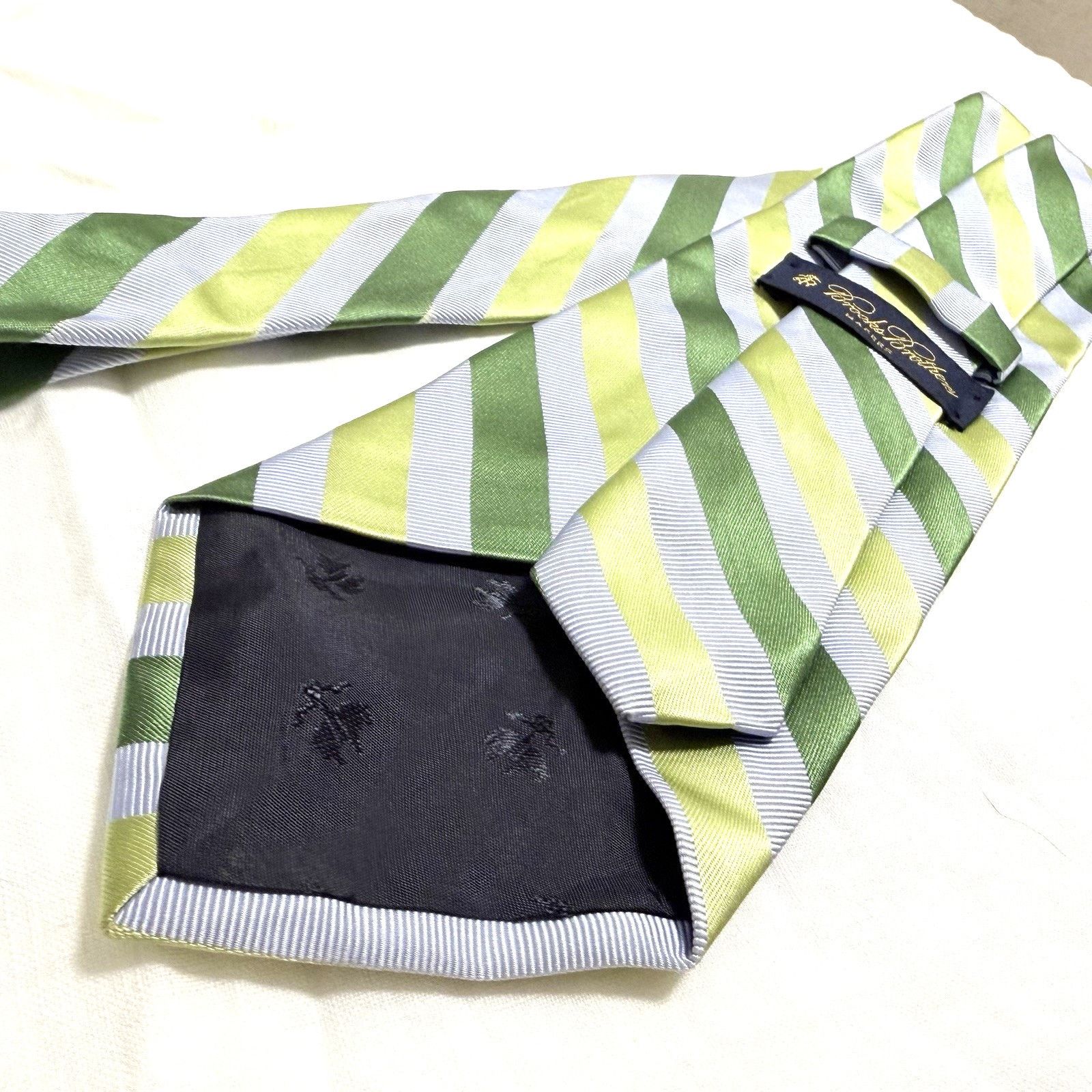 Brooks Brothers Brooks Brothers Makers Green/Blue Stripe Silkblend Tie 2000s Size ONE SIZE - 11 Thumbnail