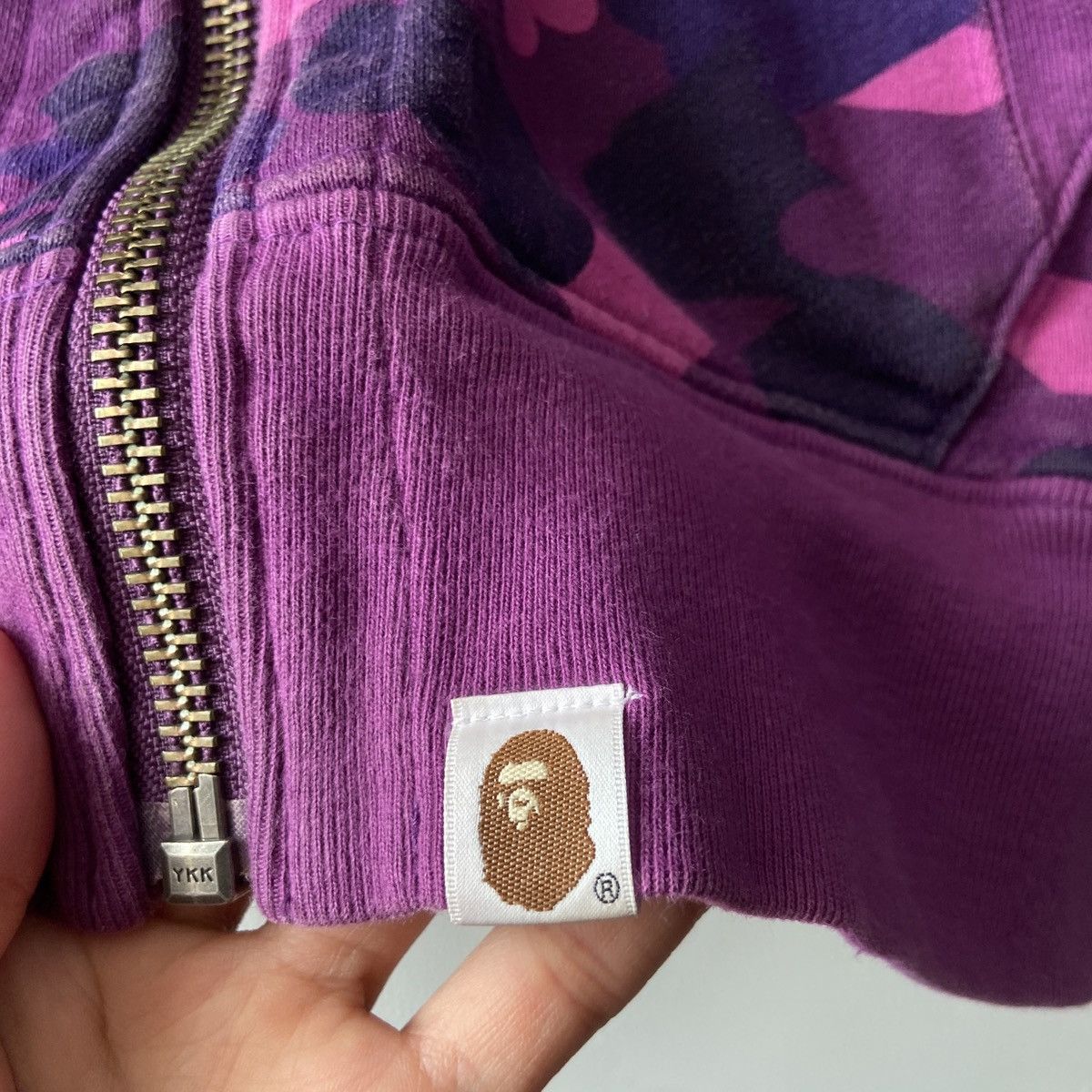 Bape Bape purple Camo spell out zip up hoodie Size US S / EU 44-46 / 1 - 4 Thumbnail