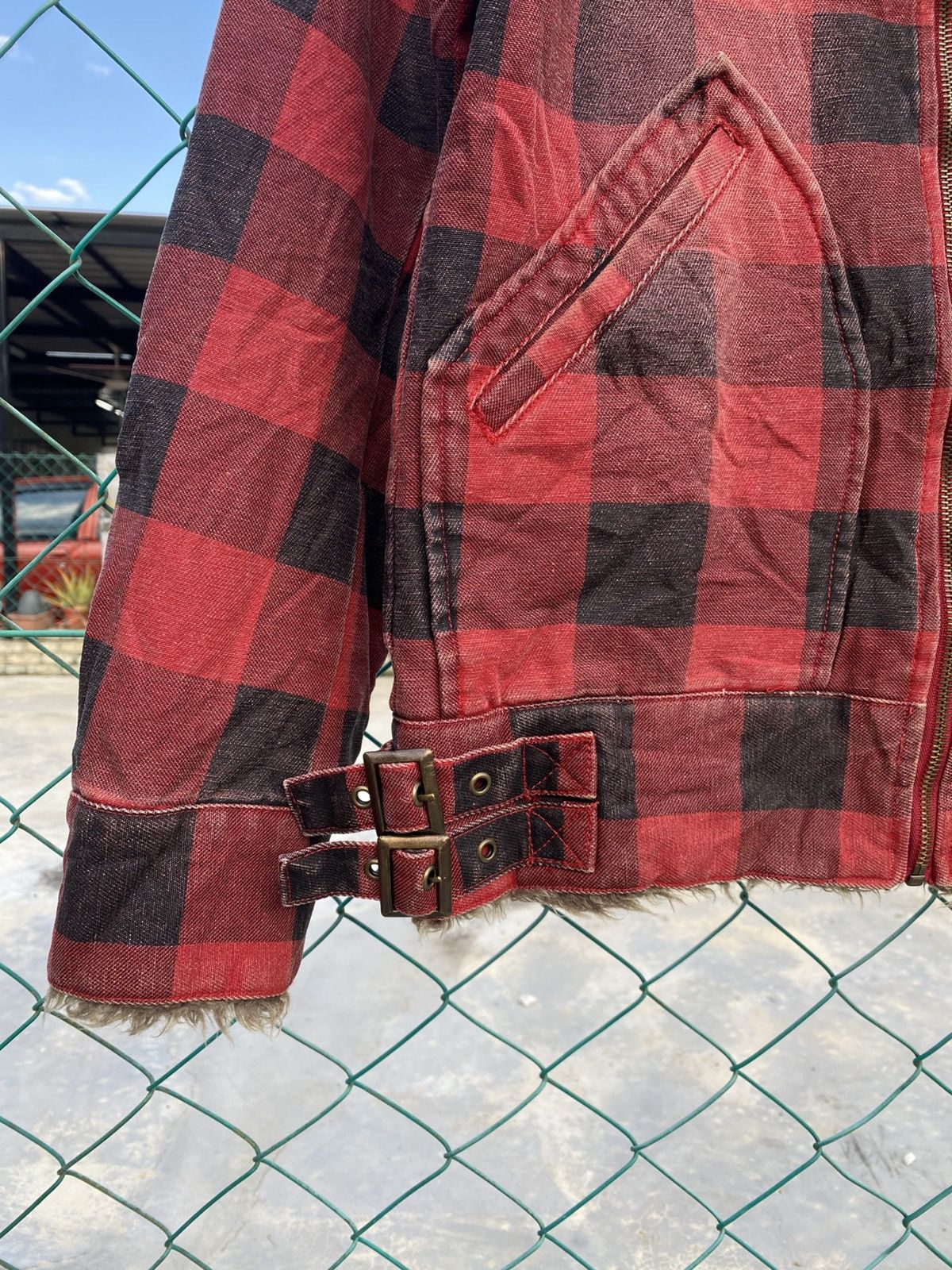 Woolrich Woolen Mills Vintage 90’s Woolrich buffallo plaid canvas biker jacket Size US M / EU 48-50 / 2 - 7 Thumbnail