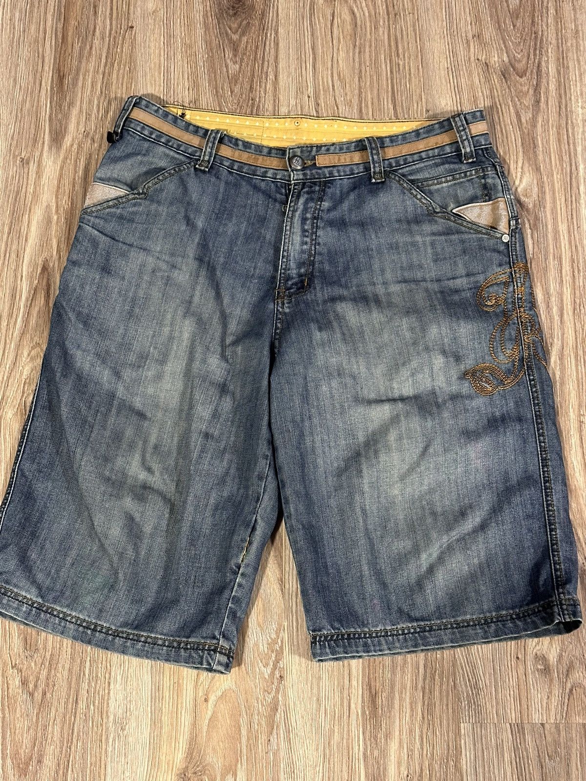 Vintage Y2k x Skate x Rap long denim shorts Size US 34 / EU 50 - 2 Thumbnail