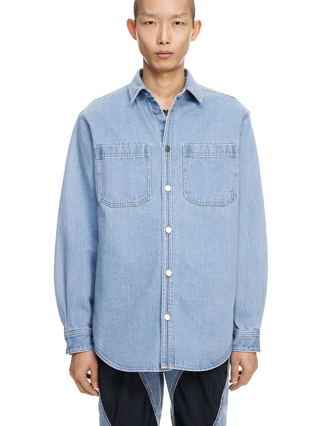 Mugler Mugler x H&M Light Denim Shirt Size M Size US M / EU 48-50 / 2 - 4 Thumbnail