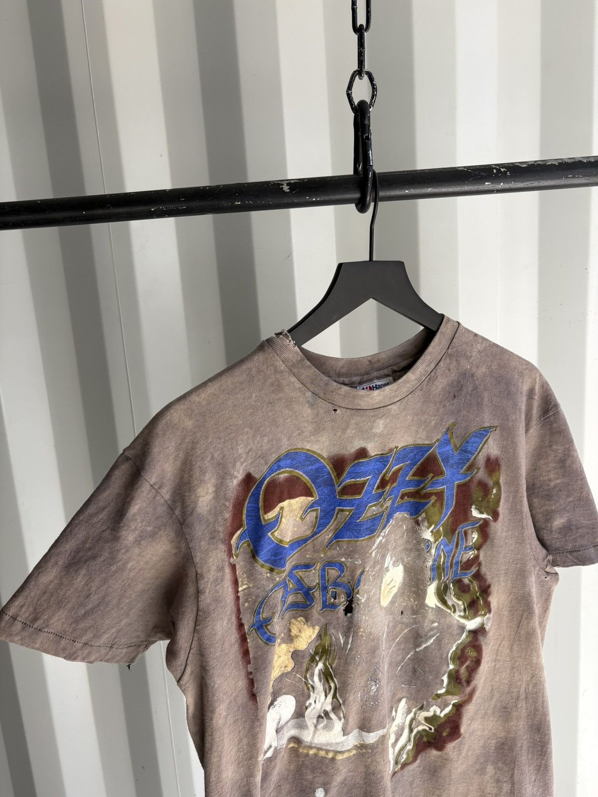 Band Tees Vintage Ozzy Osbourne Shirt Faded Distressed Grunge Thrashed Size US L / EU 52-54 / 3 - 4 Thumbnail