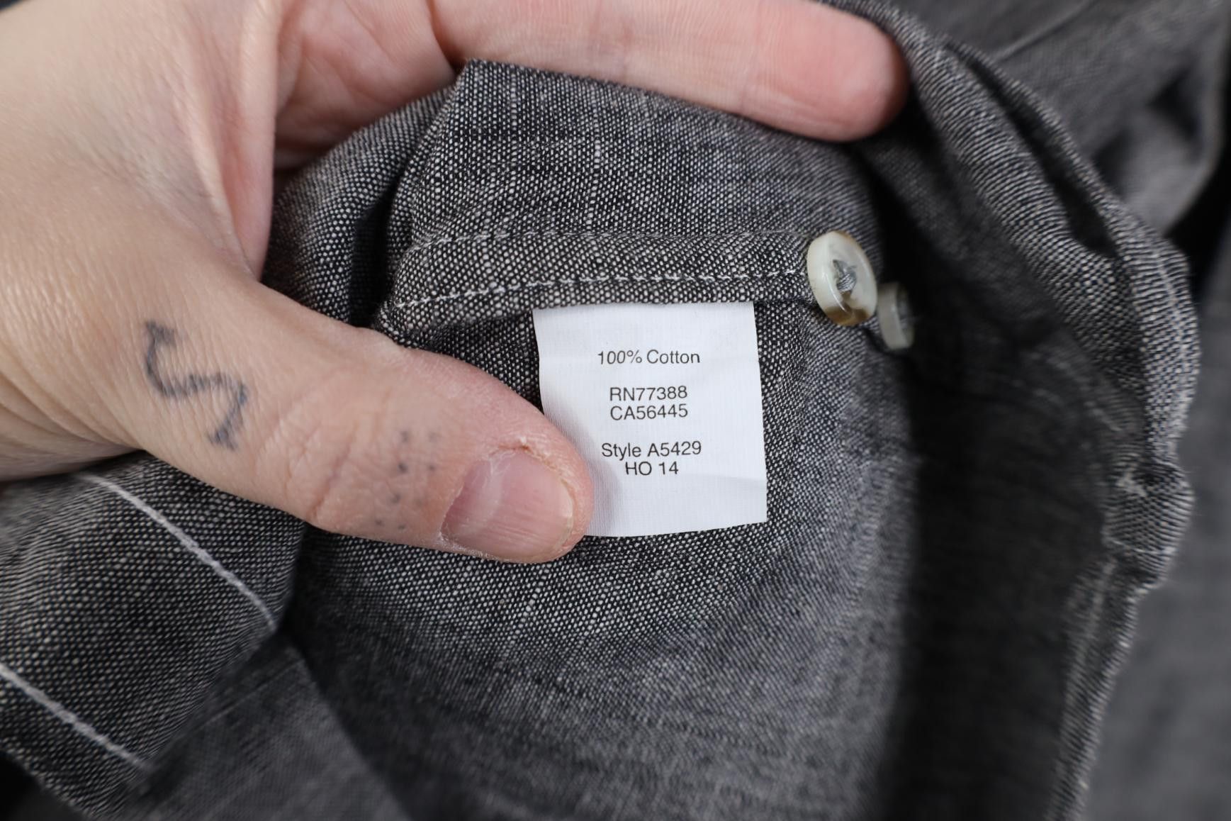 J.Crew J Crew Fit Chambray Collared Button Down Shirt Gray Cotton Size US L / EU 52-54 / 3 - 8 Thumbnail