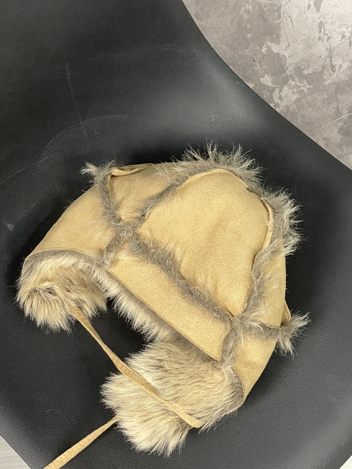 20471120 × Hysteric Glamour × Japanese Brand Y2K Style Mohair Fuzzy Ushanka Hat Faux Fur Size ONE SIZE - 7 Thumbnail