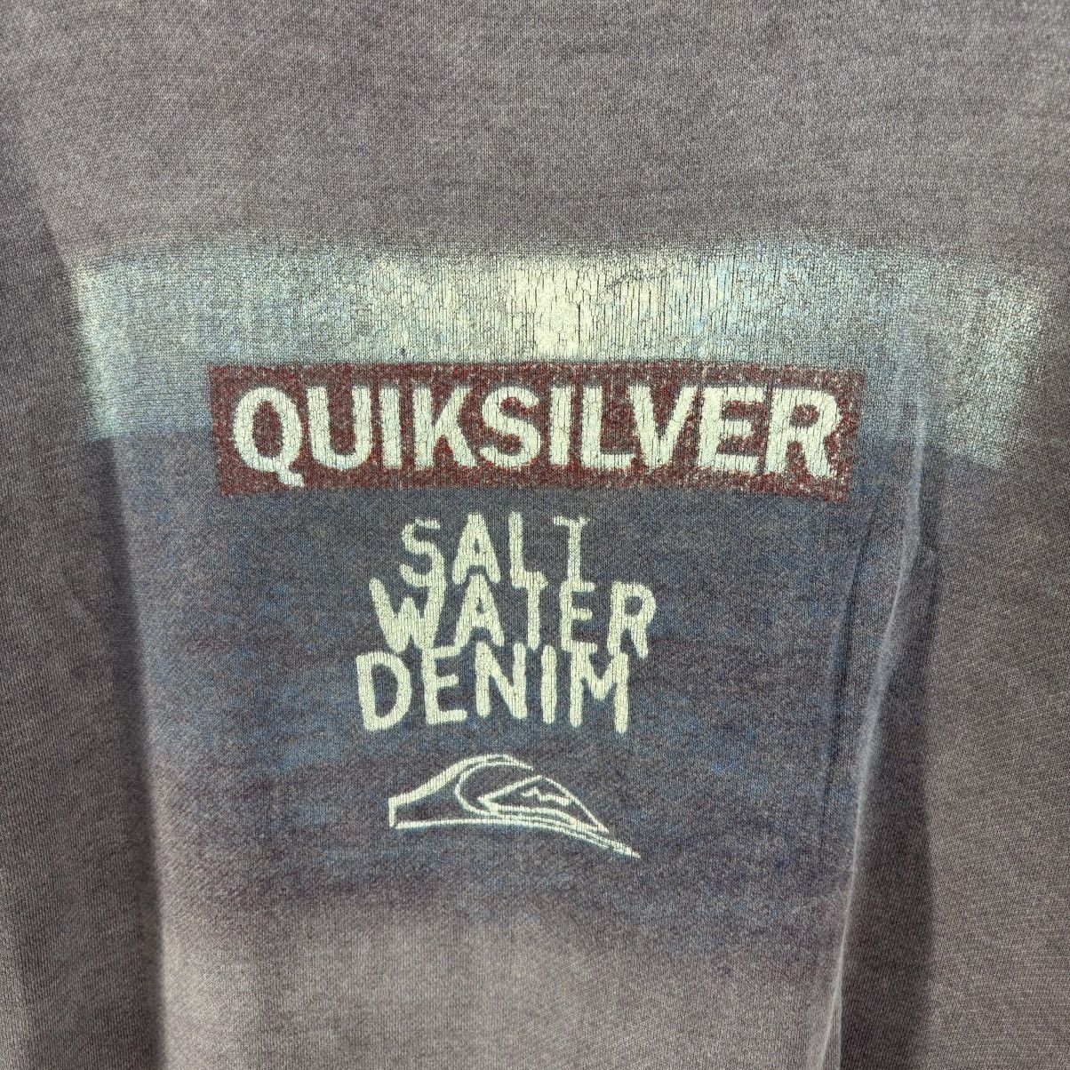 Quiksilver × Vintage Vintage Quiksilver Salt Water Denim Crewneck Sweatshirt Size US L / EU 52-54 / 3 - 11 Thumbnail
