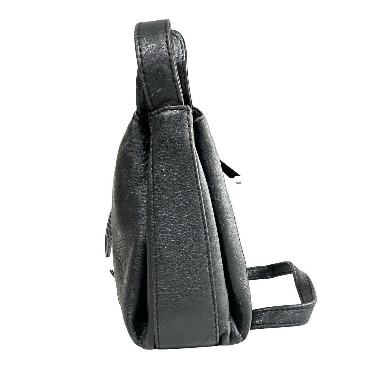 Vintage Derek Alexander Top Zip 3 Pocket Black Leather Crossbody Bag Size ONE SIZE - 4 Thumbnail