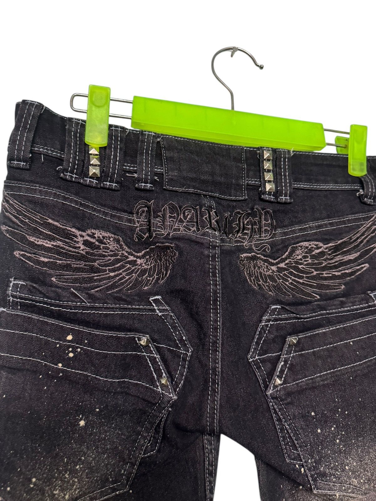 Japanese Brand PUNK DESIGN ANARCHY WINGS EMBROIDED FLARE LGB STYLE RARE Size US 32 / EU 48 - 7 Thumbnail