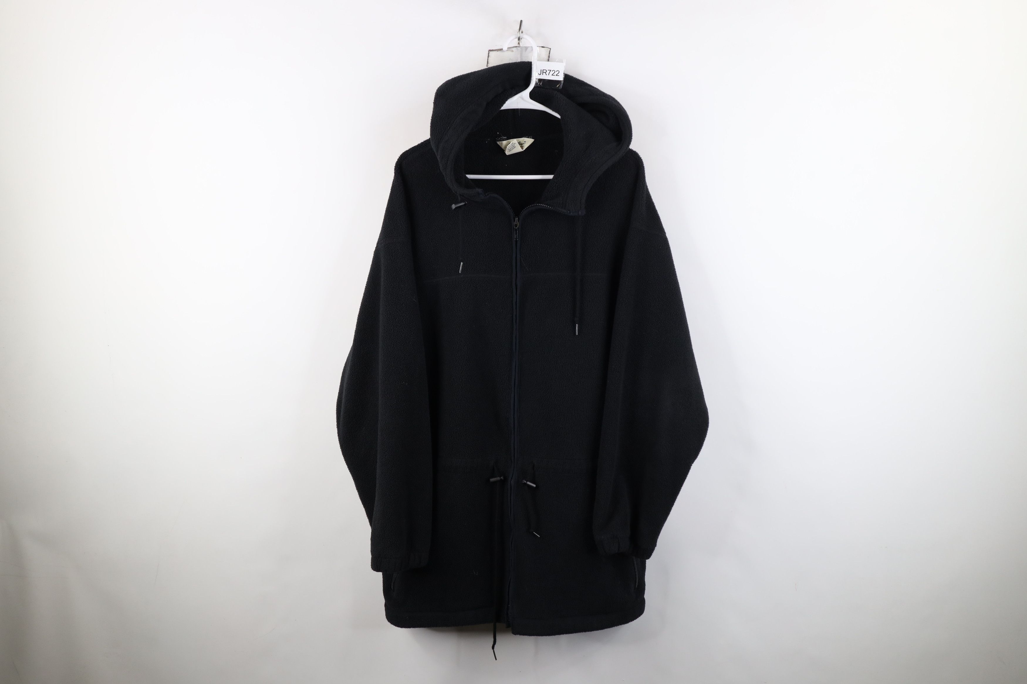 Eddie Bauer Vintage 90s Eddie Bauer Faded Full Zip Hooded Fleece Jacket Size L / US 10 / IT 46 - 1 Thumbnail