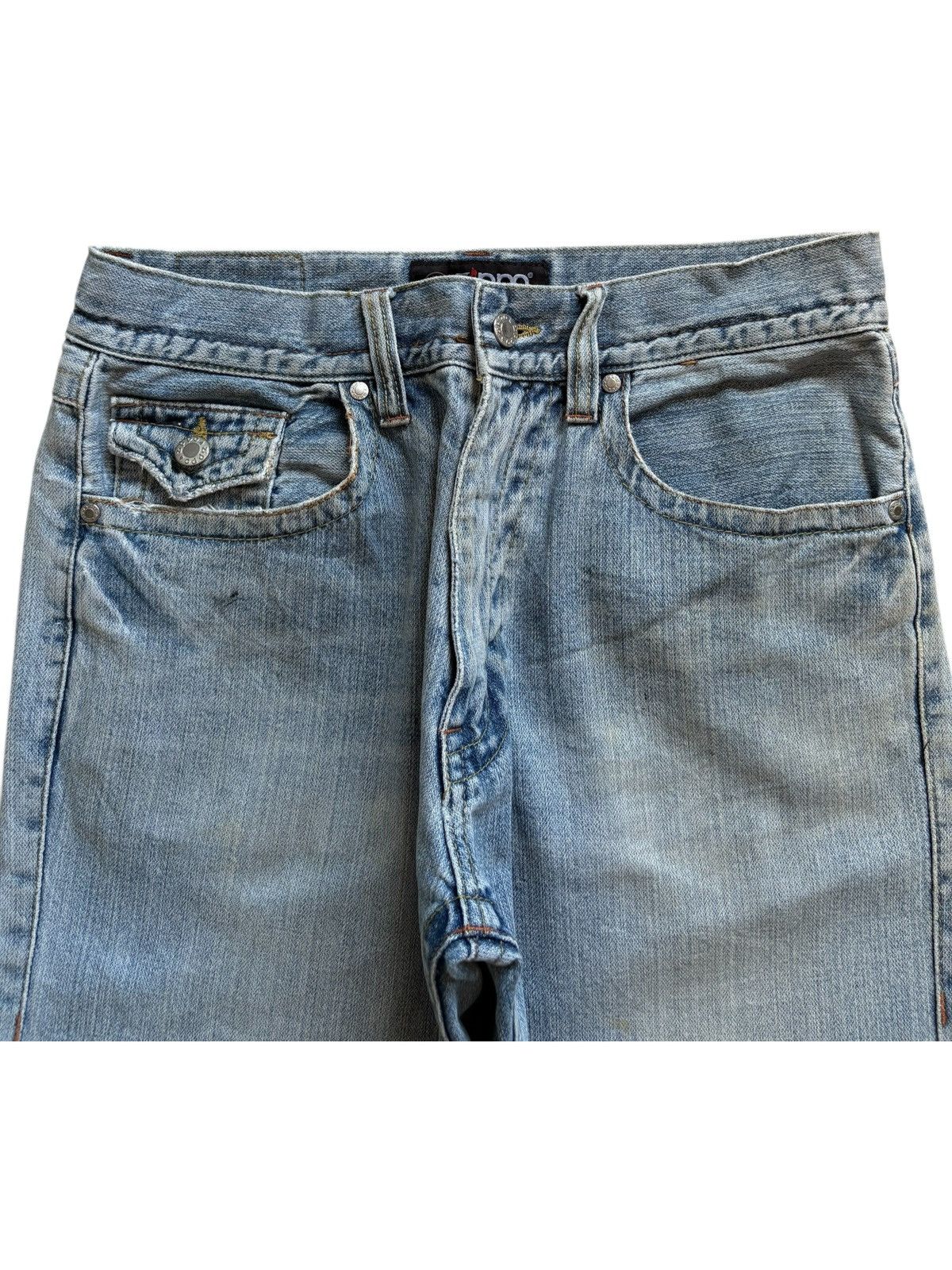 Dogtown × JNCO × Japanese Brand Vintage Zippo Mud Wash Distressed Ripped Baggy Jean Shorts Size US 31 - 4 Thumbnail