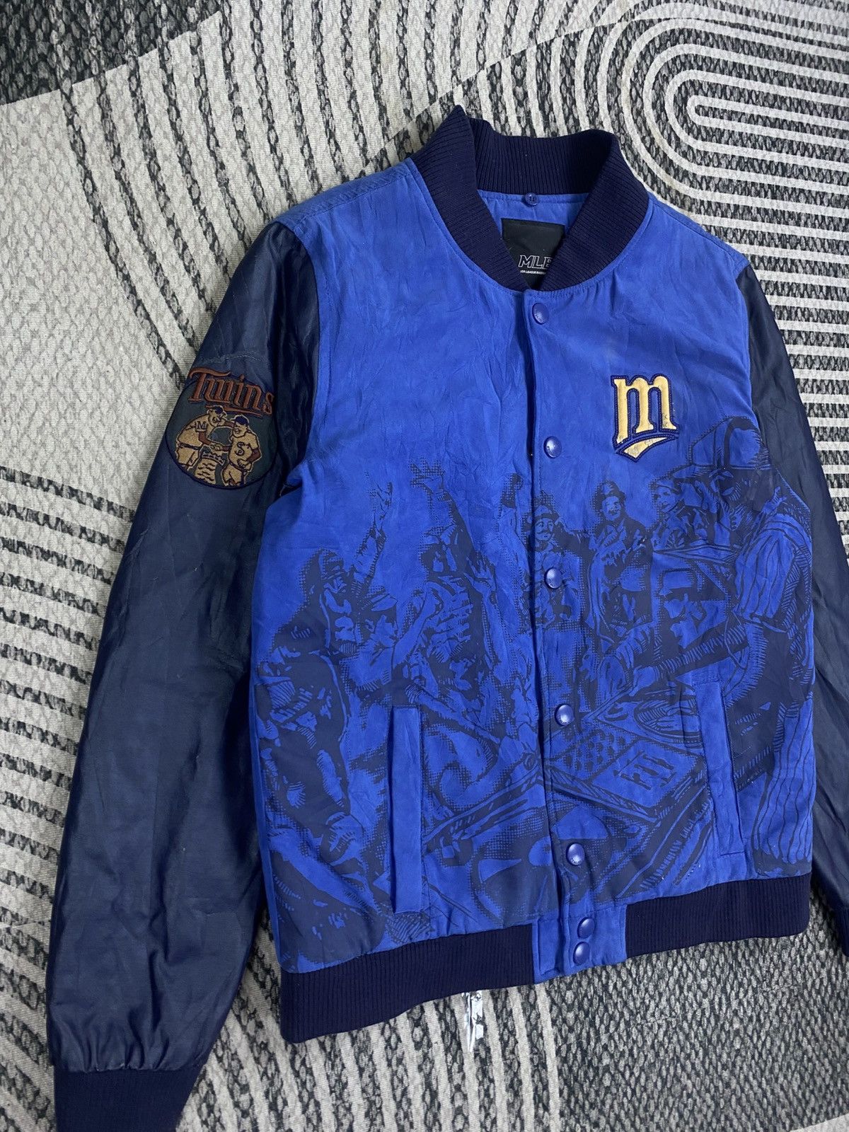 MLB Vintage MLB Minesota Twin Graphic Varsity Jacket Blue Jacket Size US M / EU 48-50 / 2 - 3 Thumbnail