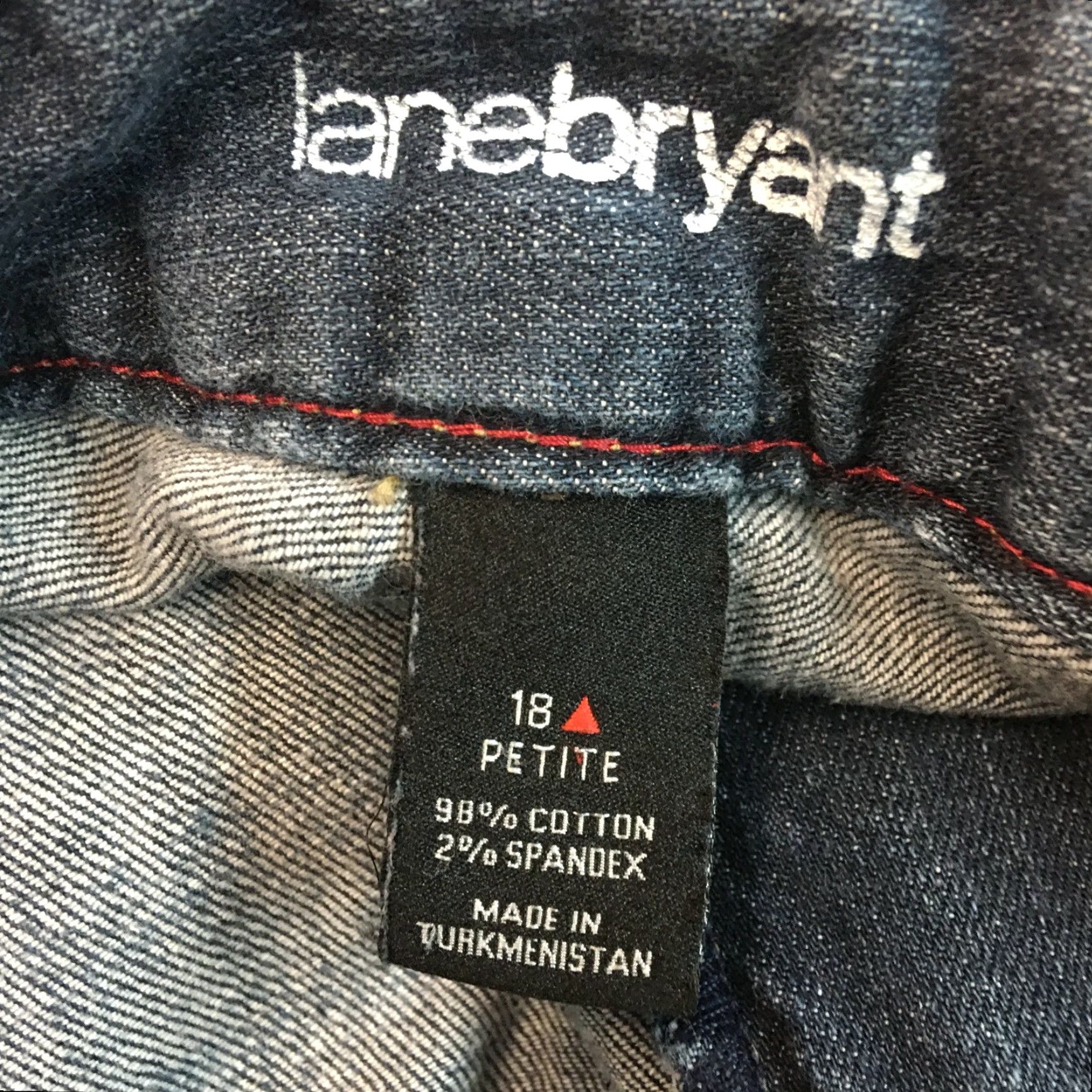 Vintage VINTAGE Lane Bryant Womens Cropped Cuffed Dark Wash Blue Denim Jeans Size 18P 40x19 Womens Size 40" / US 18 - 5 Thumbnail