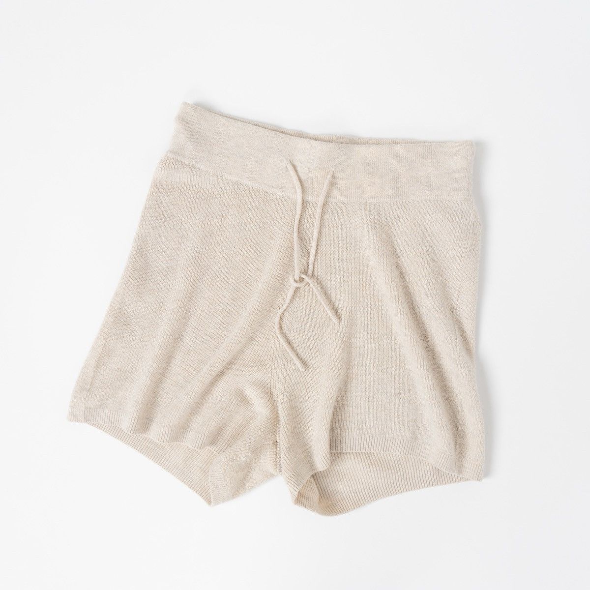 Other Kay Day Womens Knit Lounge Shorts Beige Soft Minimal Casual Size 27" / US 4 / IT 40 - 3 Thumbnail