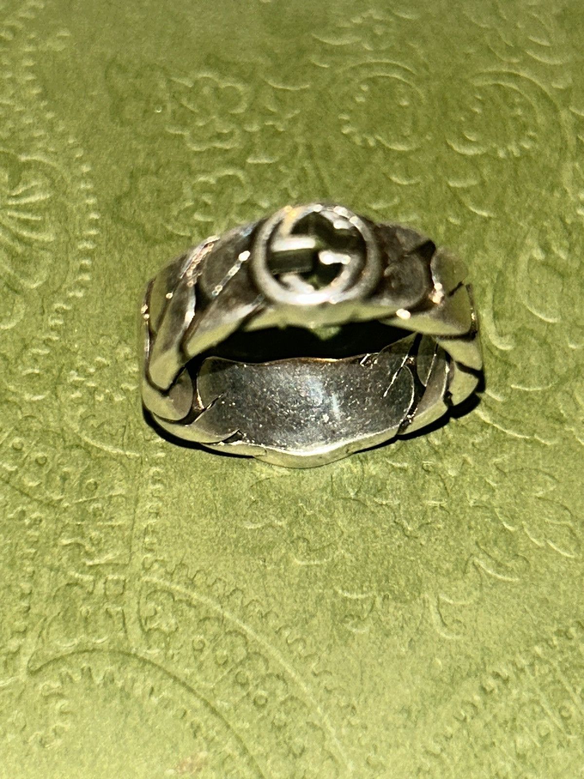 Gucci Gucci Sterling Silver Interlocking Ring Ag 925 678656 Size ONE SIZE - 3 Thumbnail