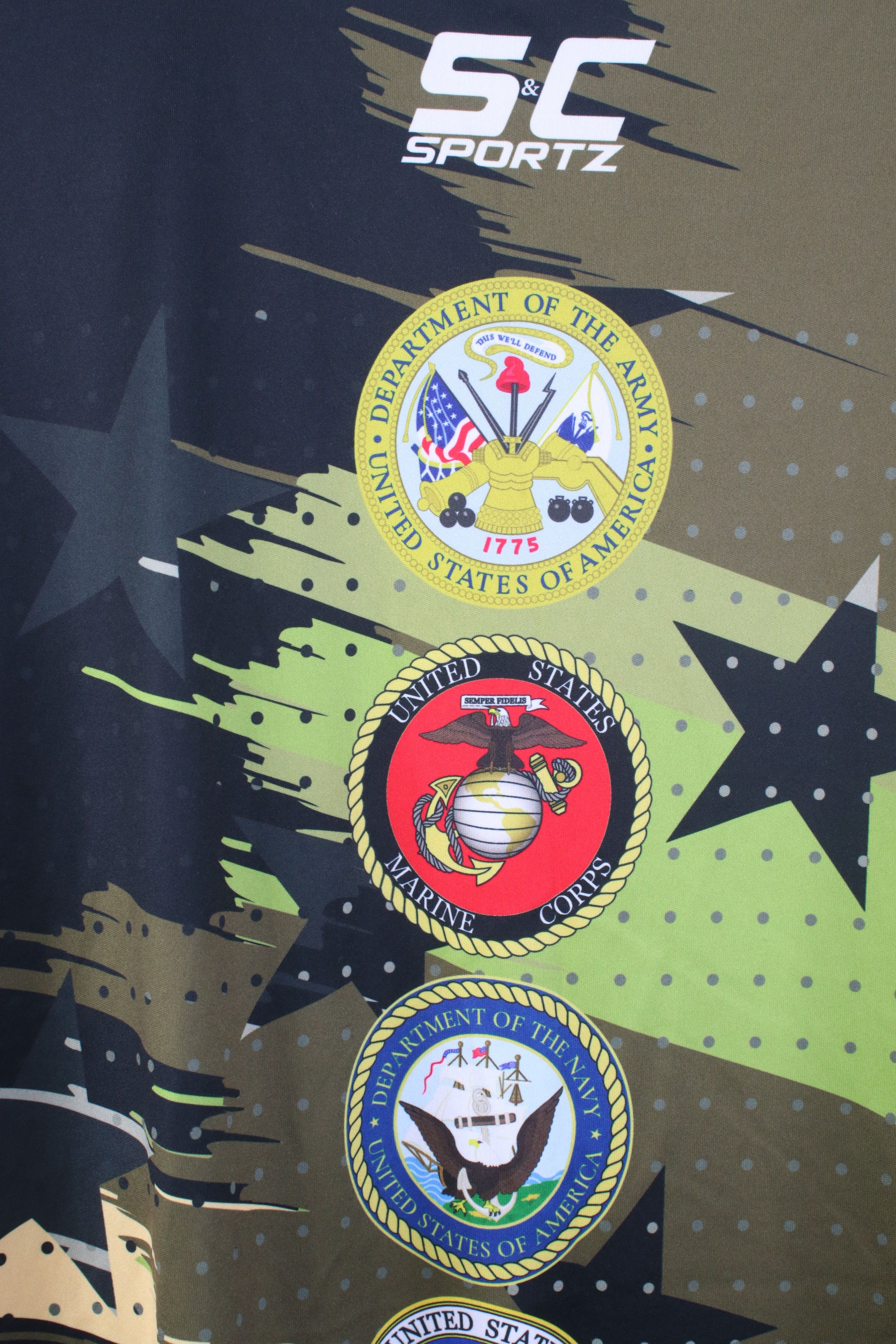 Vintage Y2K Military USMC Marines All Over Print Stars T-Shirt Size US L / EU 52-54 / 3 - 9 Thumbnail