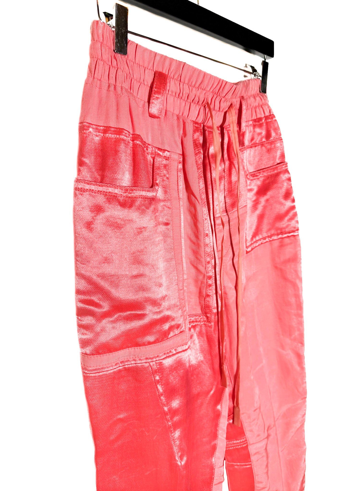 Haider Ackermann Haider Ackermann Pink Satin Patchwork Cropped Pants Size 27" / US 4 / IT 40 - 3 Thumbnail
