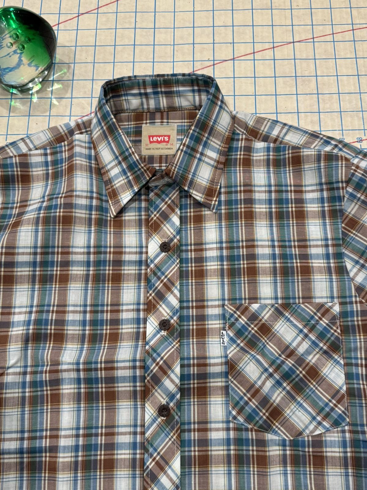 Levi's Vintage Levi’s Plaid Button Up Shirt 70/80’s Mens Medium Size US M / EU 48-50 / 2 - 4 Thumbnail
