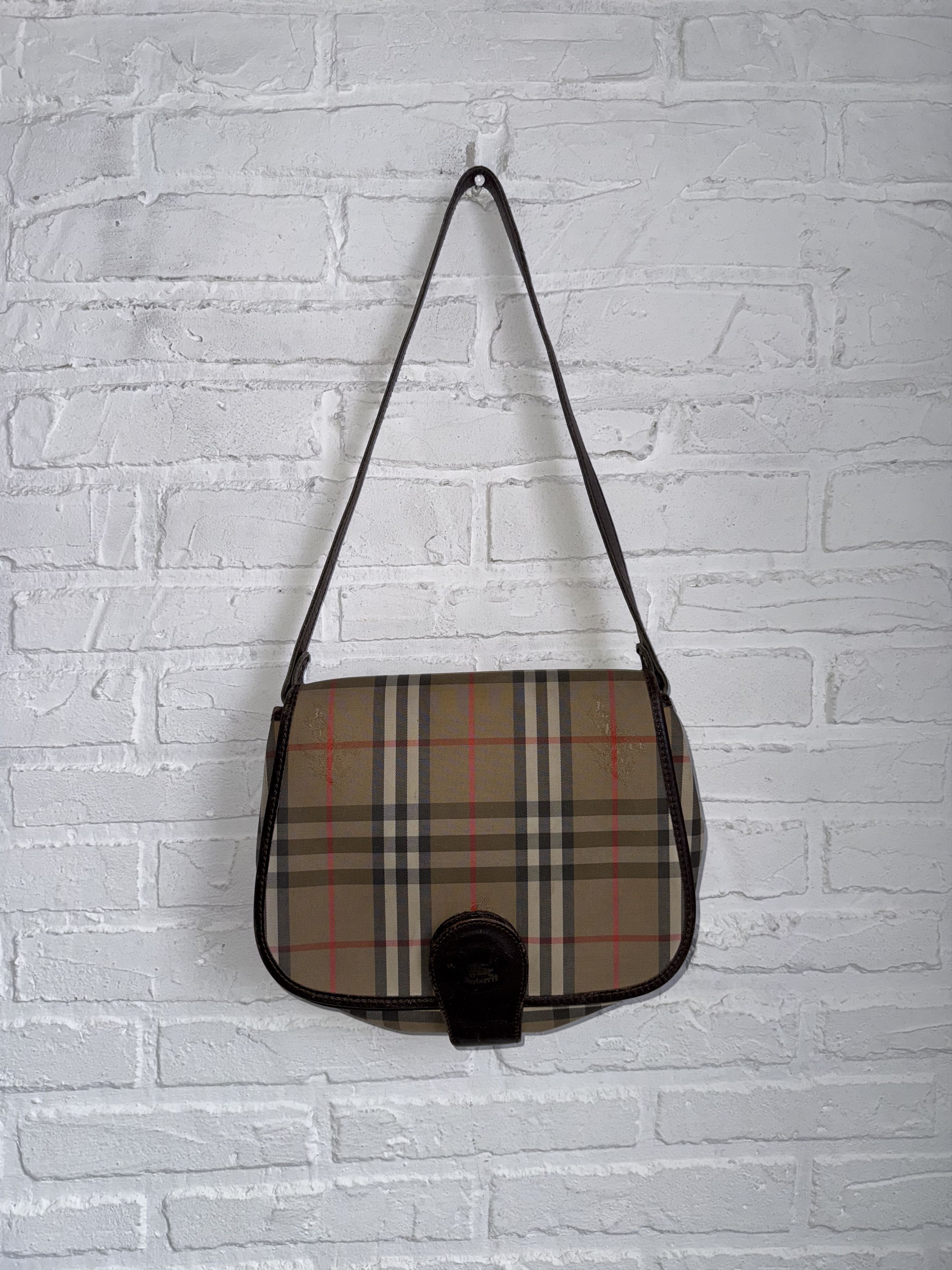 Burberry Burberry - nova check shoulder bag vintage brown beige 