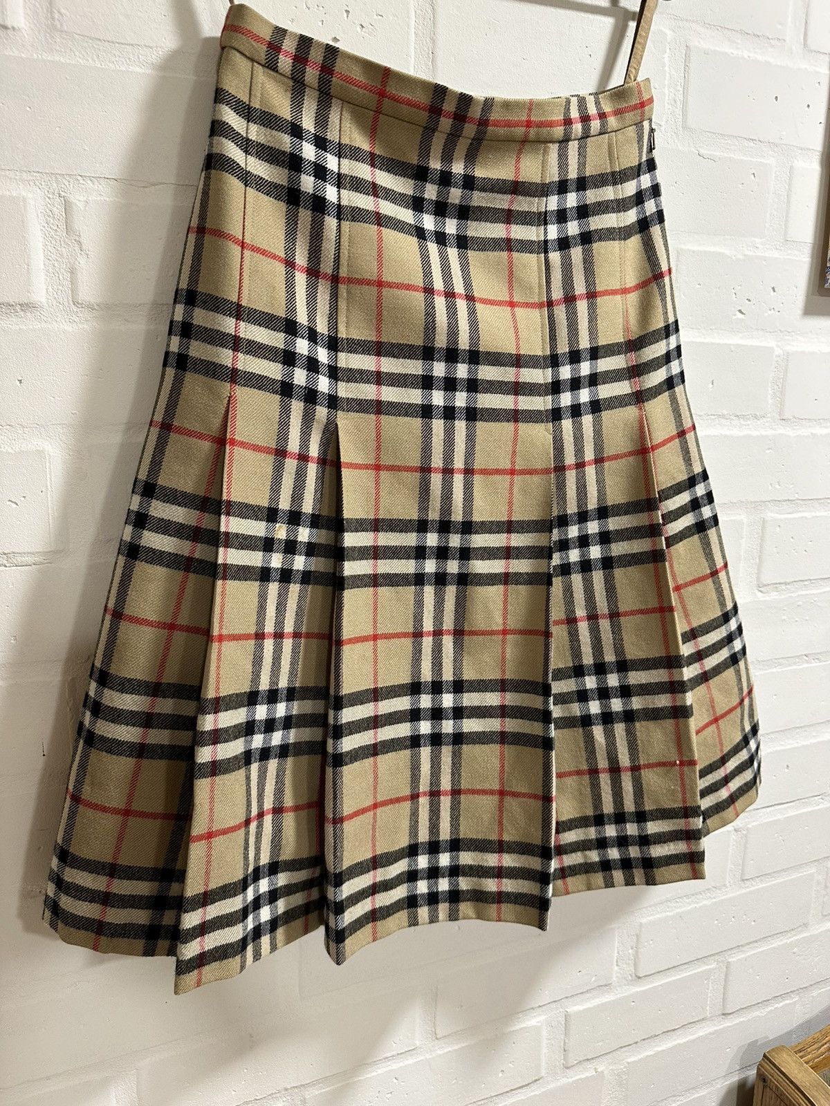 Vintage Burberry Ruched Gathered Skirt Womens Size W26