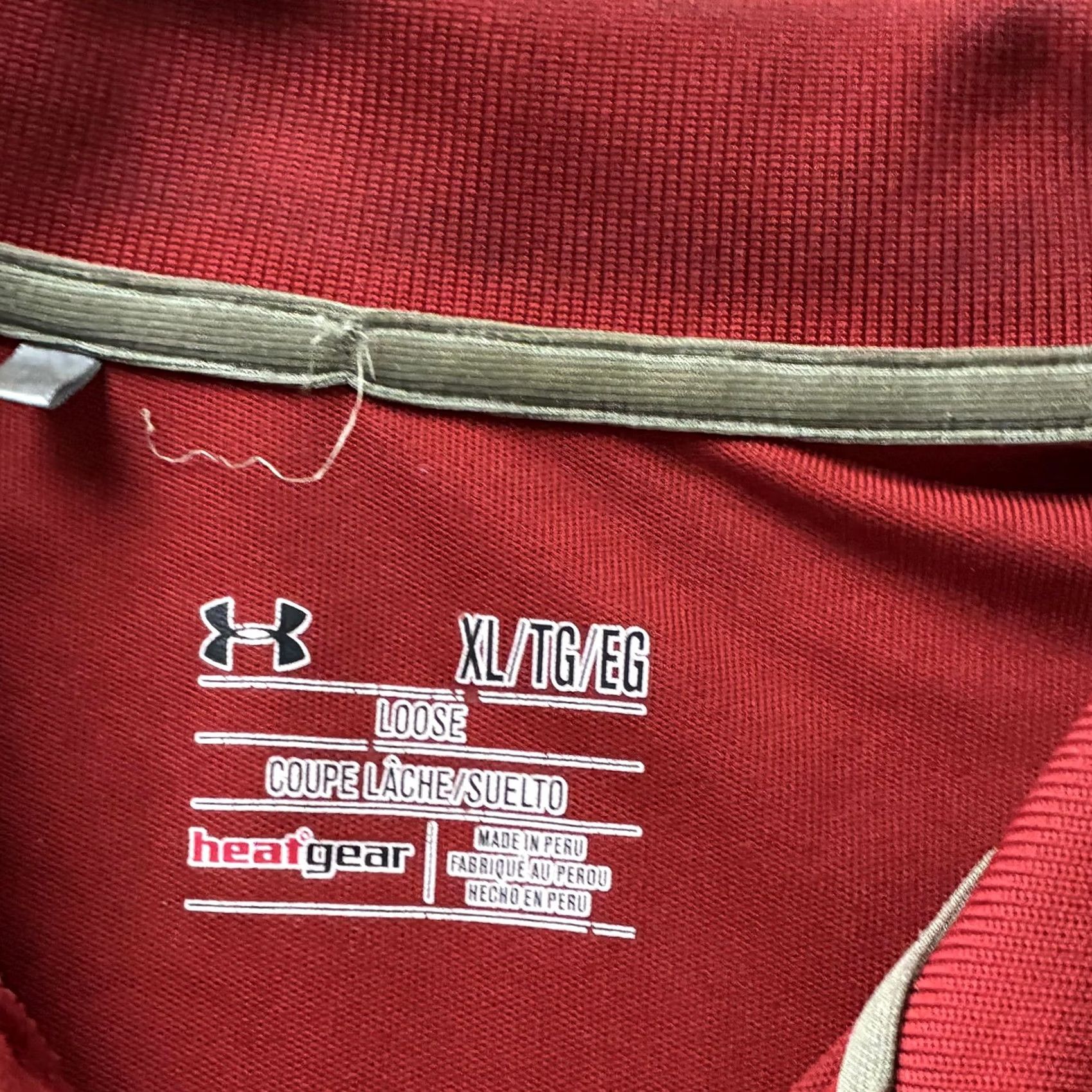 Under Armour Under Armour Polo Shirt Mens XL Red HeatGear Golf Short Sleeve Performance Size US XL / EU 56 / 4 - 3 Thumbnail