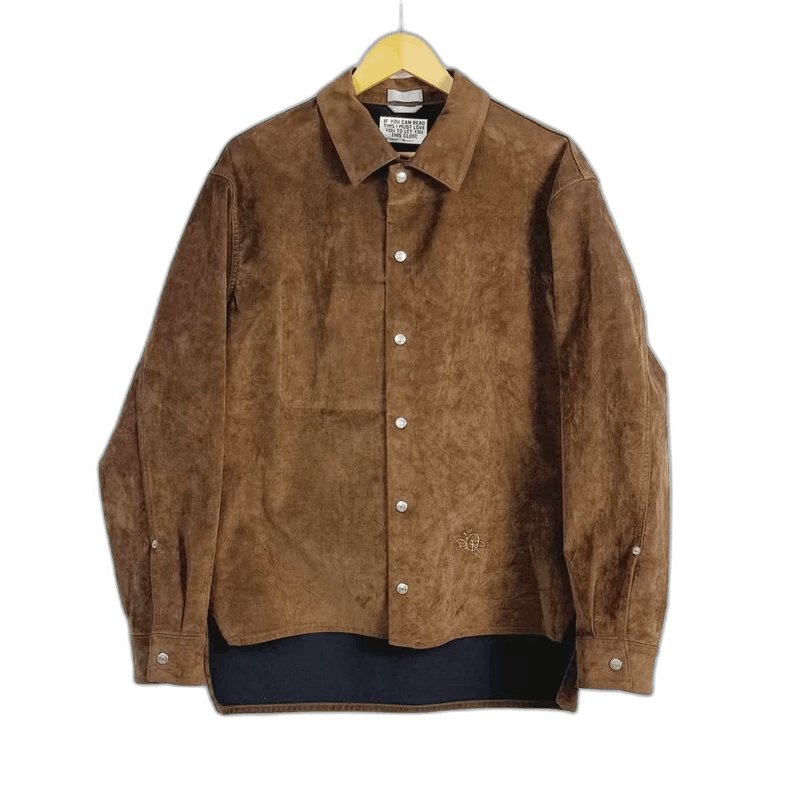 Dior Brown Logo Suede Jacket by Dior-yf Size US L / EU 52-54 / 3 - 1 Thumbnail