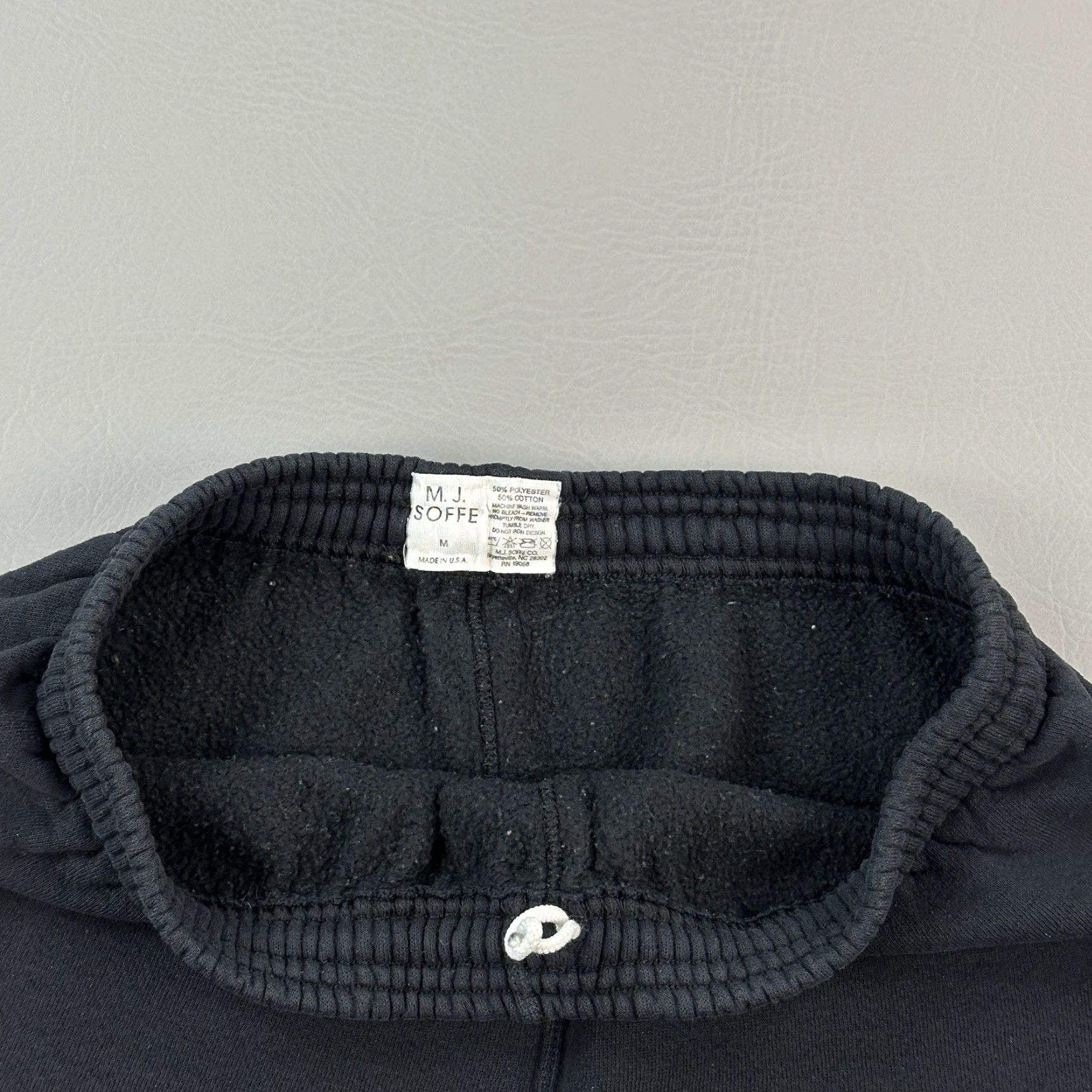 Soffe VINTAGE Soffe Pants Mens Medium Black Fleece Jogger Drawstring USA Made 90s Size US 31 - 7 Thumbnail