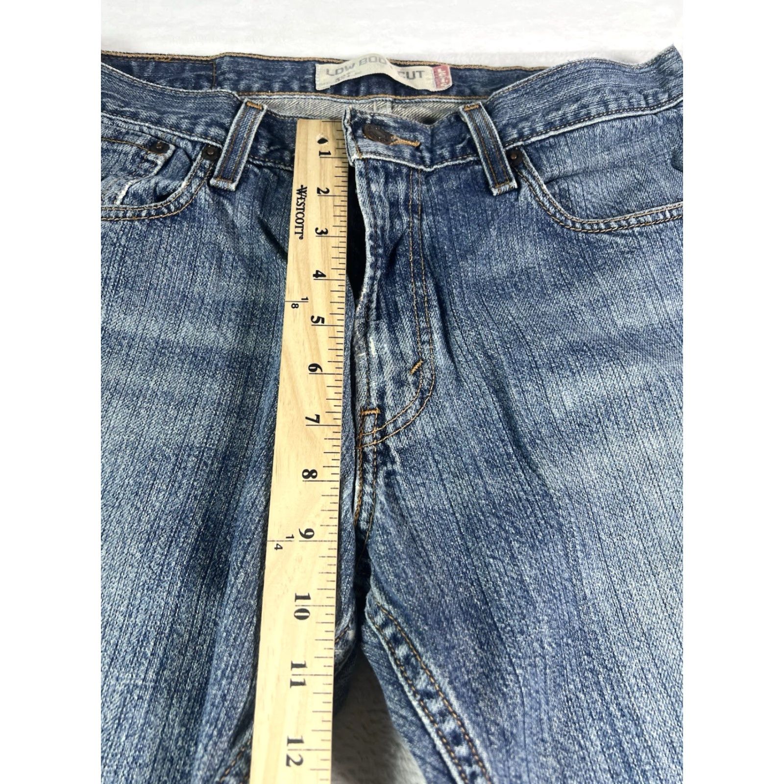 Levi's VINTAGE Levi's 527 Jeans Mens Regular Bootcut Denim Blue 30in Inseam 33x30 90s USA Cowboy Distressed Size US 33 - 3 Thumbnail