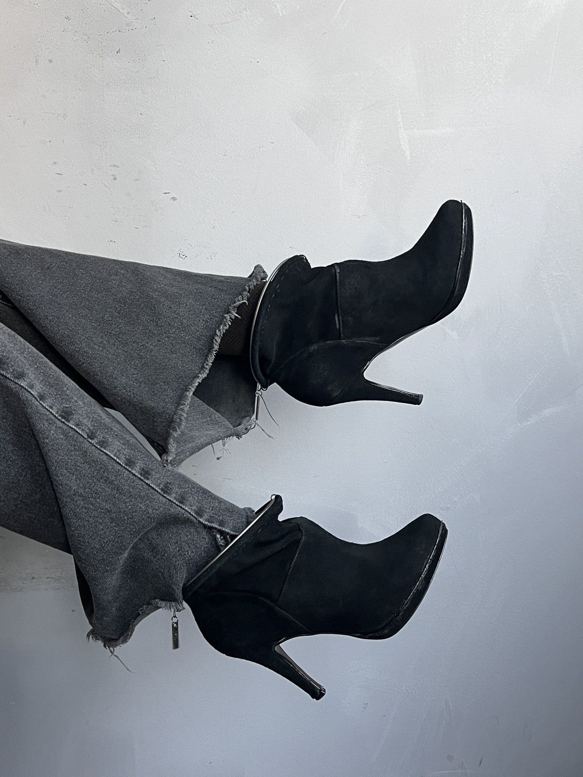 Diesel Diesel Black Leather Heels rick owens Archive Style 2000s Size US 7 / IT 37 - 10 Thumbnail