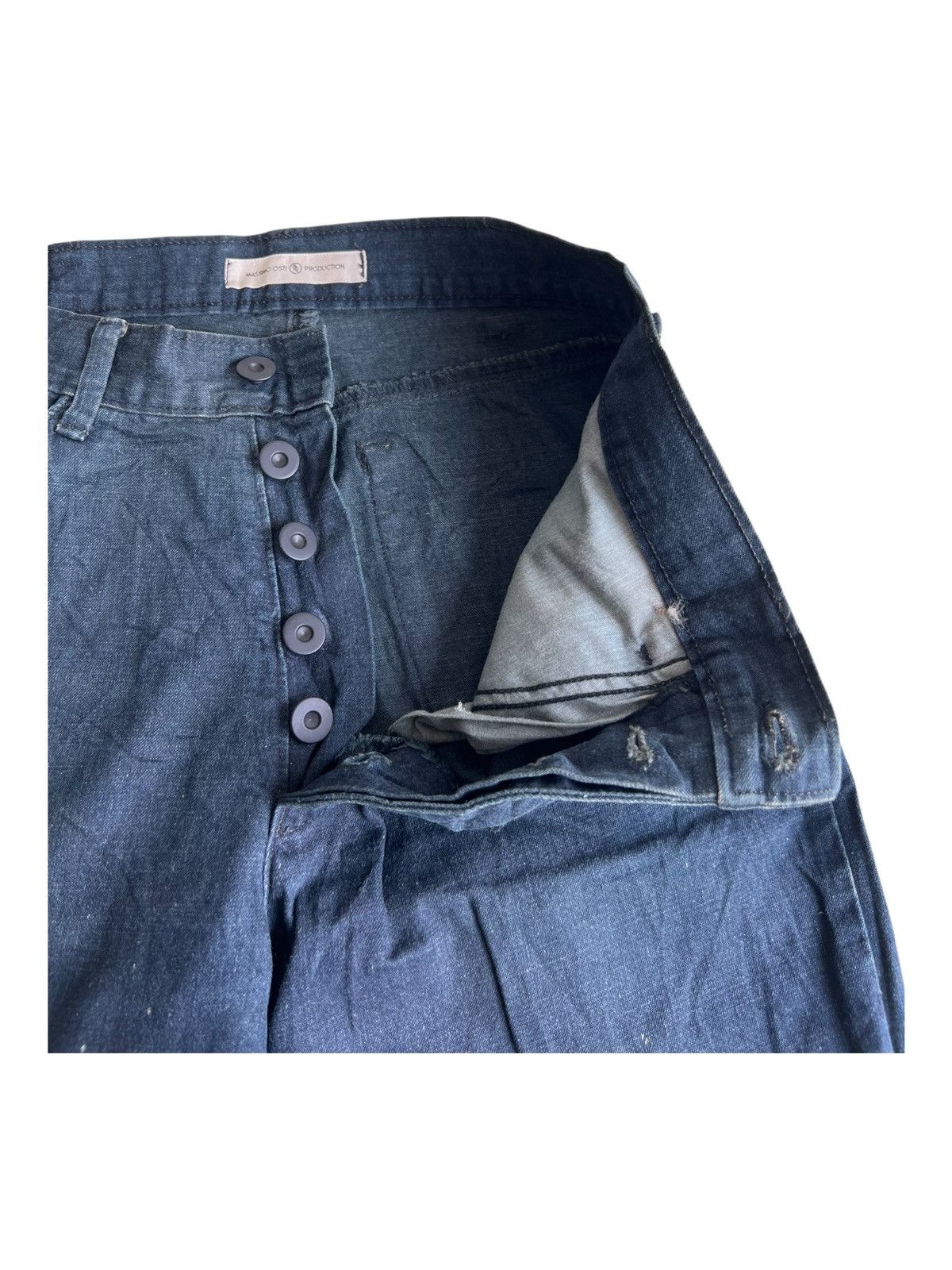 C.P. Company × Massimo Osti × Stone Island Vintage 1980s Massimo Osti ™️ Logo Baggy Denim Jeans Archive Size US 29 - 8 Thumbnail