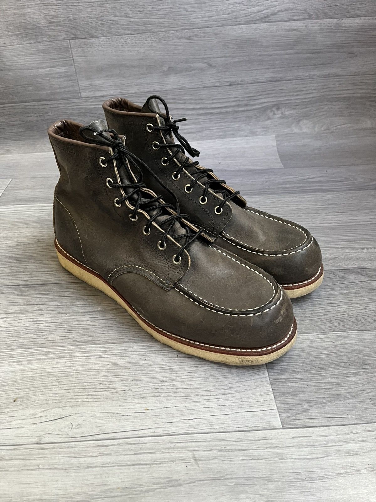 Red Wing Red wing moc-toe charcoal rough tough leather boots Size US 11.5 / EU 44-45 - 9 Thumbnail