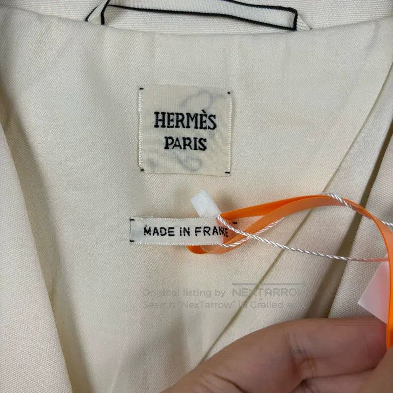 Hermes Hermes White Women's Blazer Suit Size S / US 4 / IT 40 - 2 Thumbnail