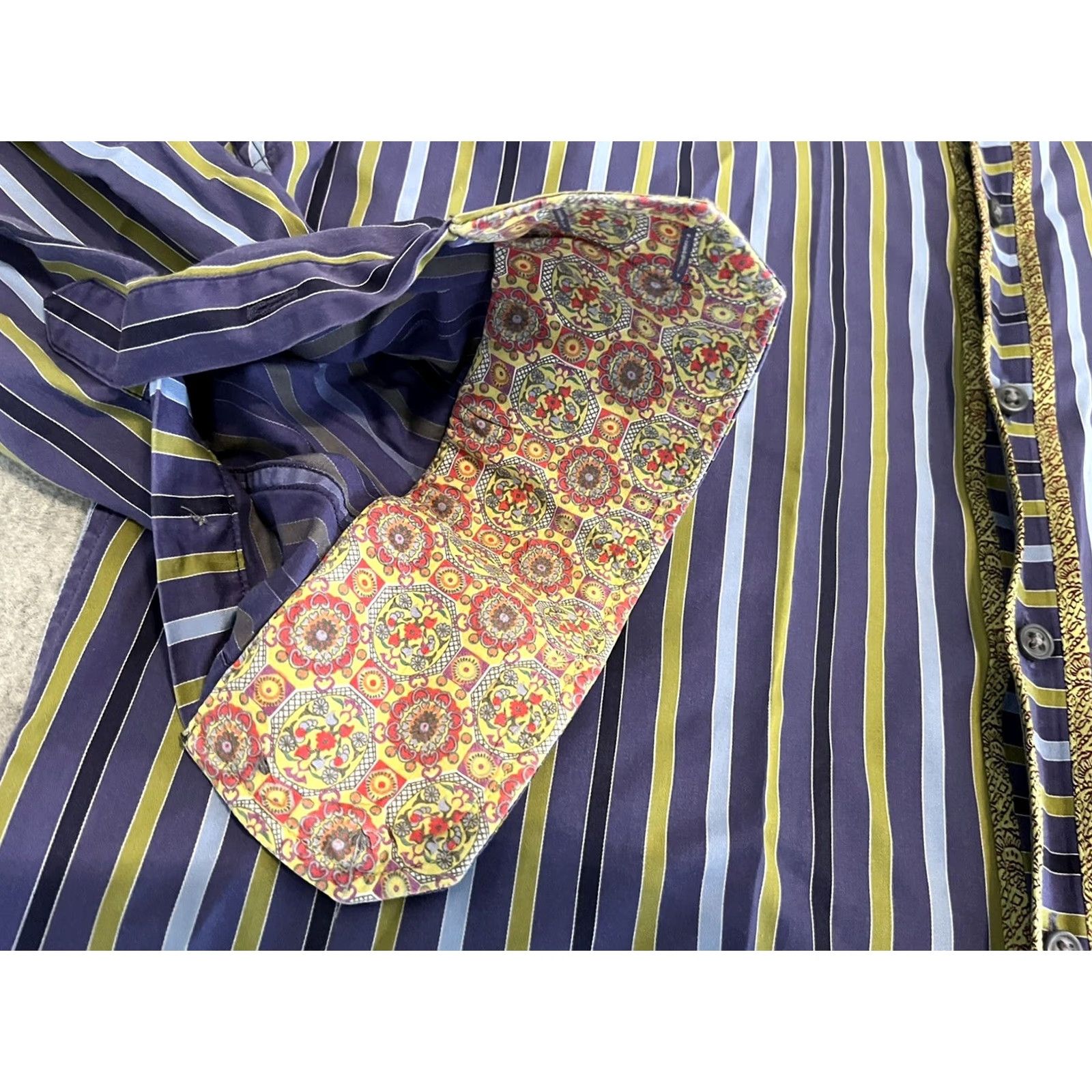 Robert Graham Robert Graham Striped Long Sleeve Button-Up Shirt Mens Large Multicolor Casual Shirt Size US L / EU 52-54 / 3 - 2 Thumbnail
