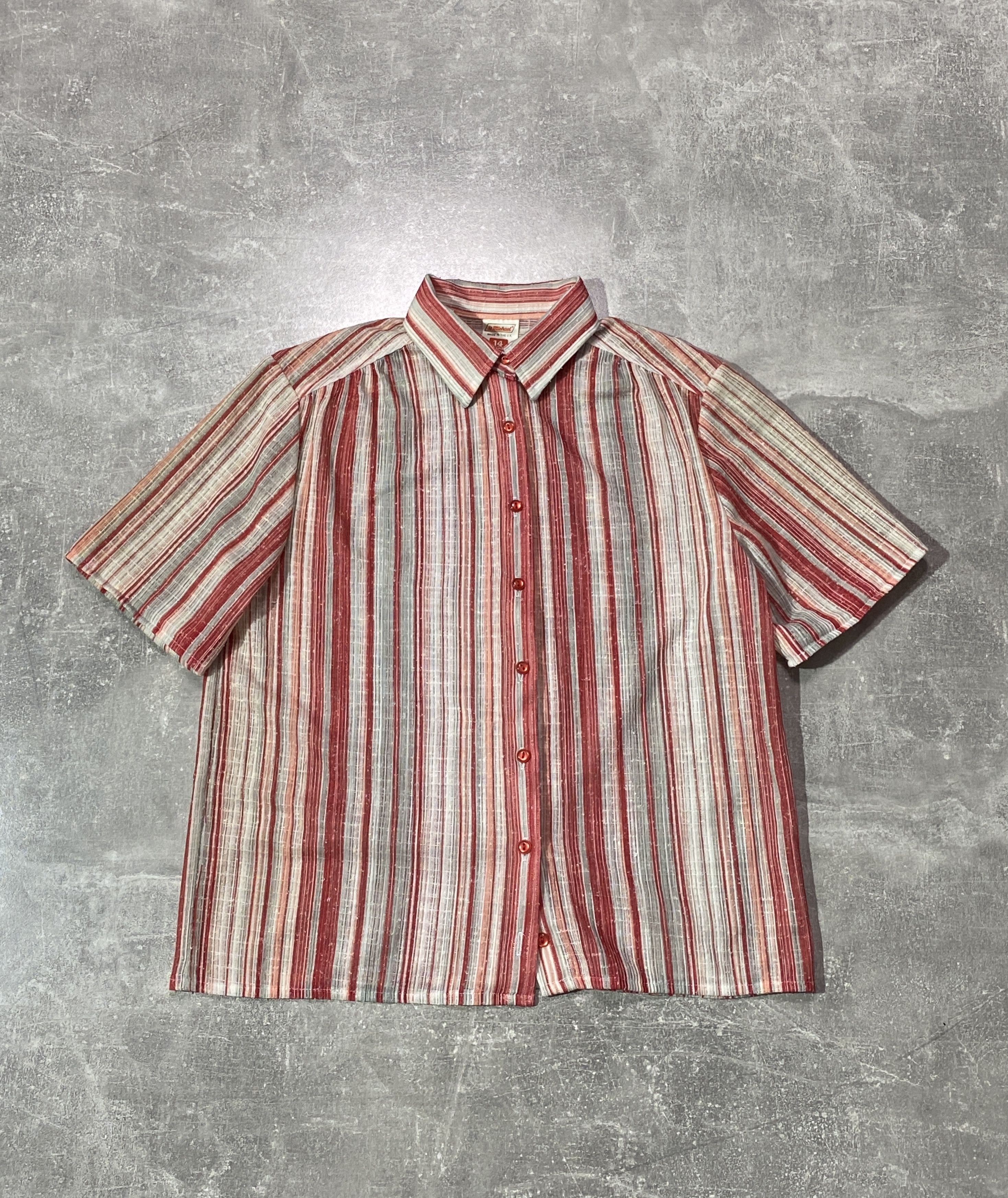Vintage Vintage 90s striped button shirt Size US S / EU 44-46 / 1 - 1 Thumbnail