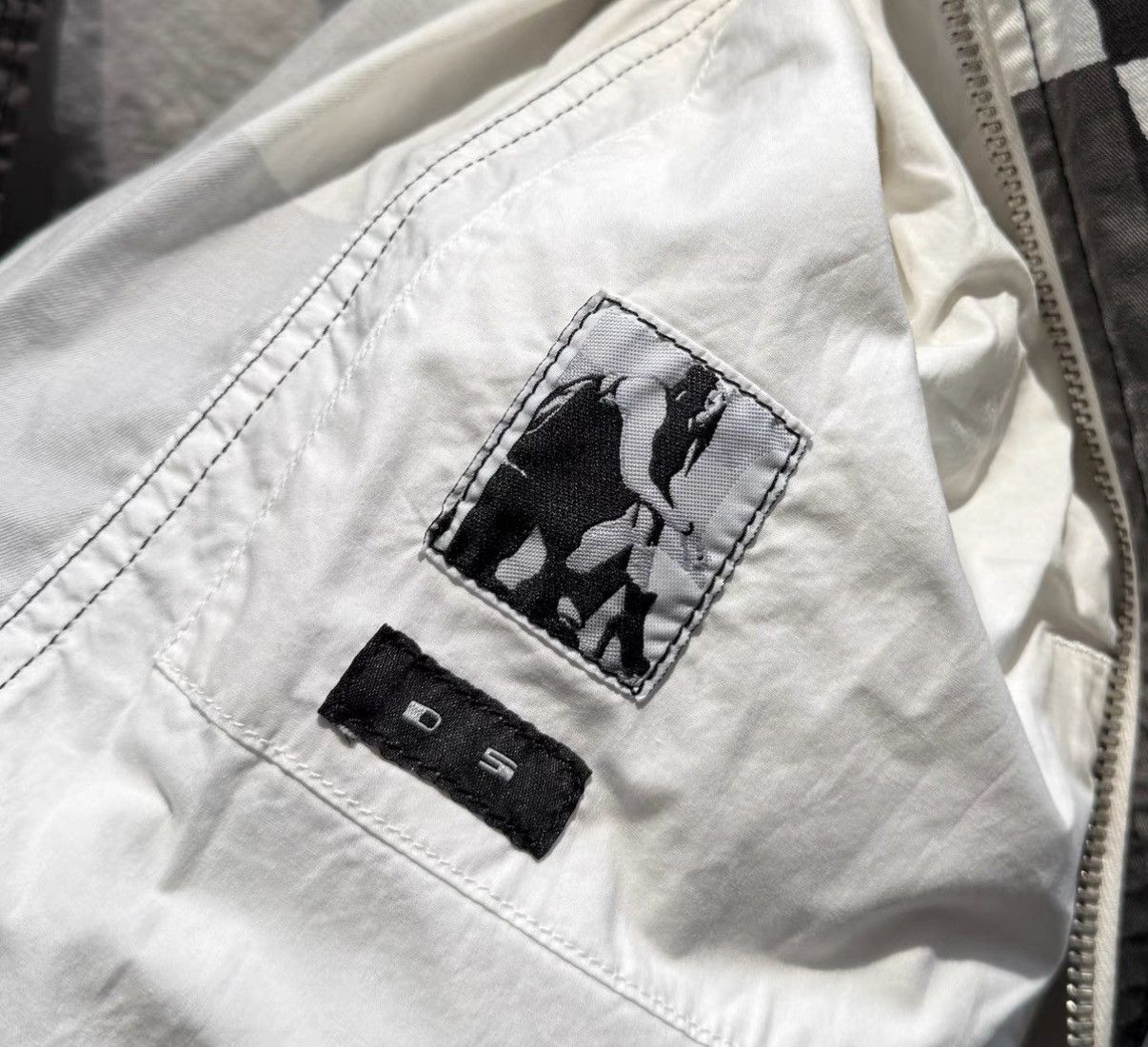 Rick Owens Rick Owens DRKSHDW Secondary Geometric Pattern Classic MA-1 Size US XS / EU 42 / 0 - 6 Thumbnail