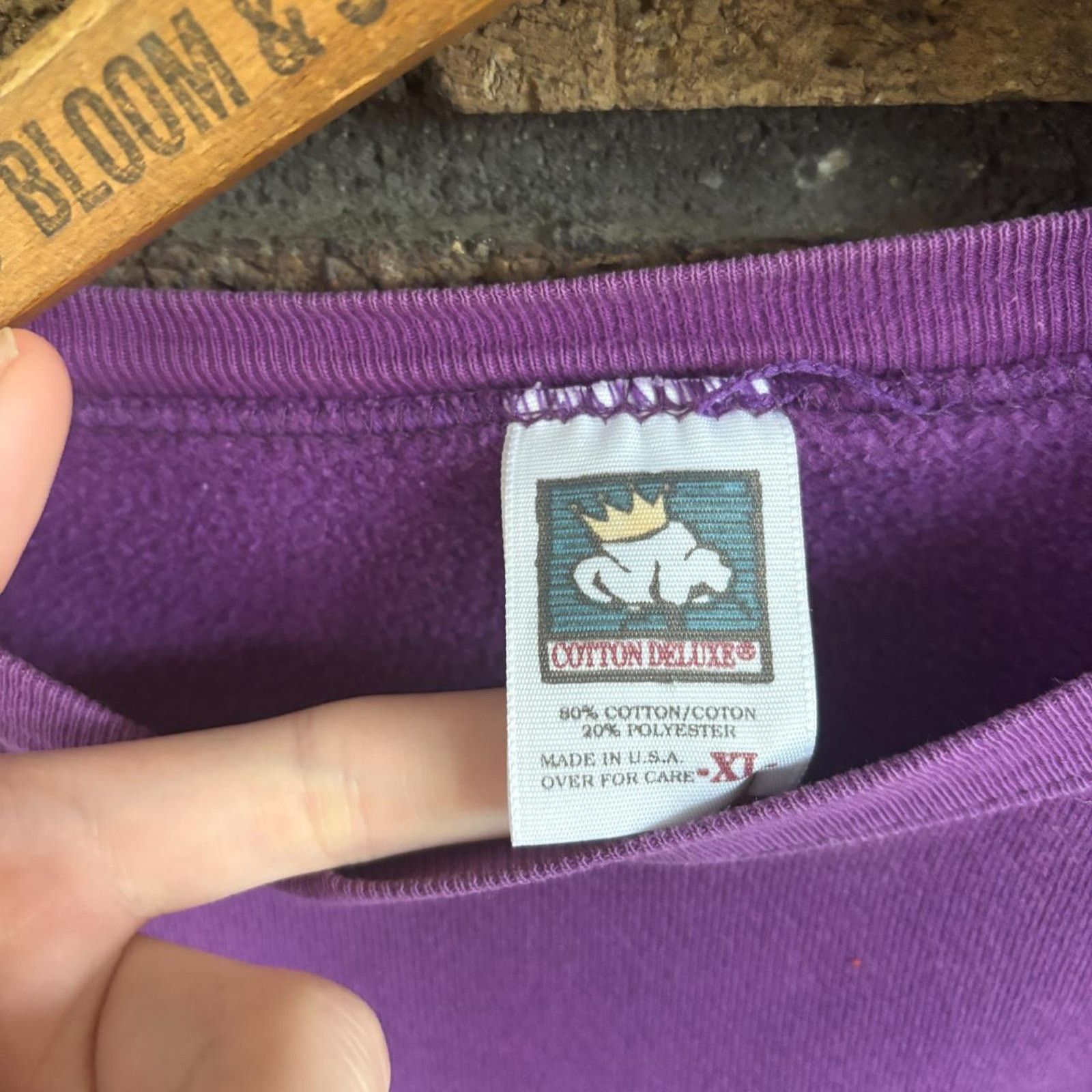 Vintage 1990s thick cotton vintage palm springs purple cotton sweat Size US XL / EU 56 / 4 - 6 Thumbnail
