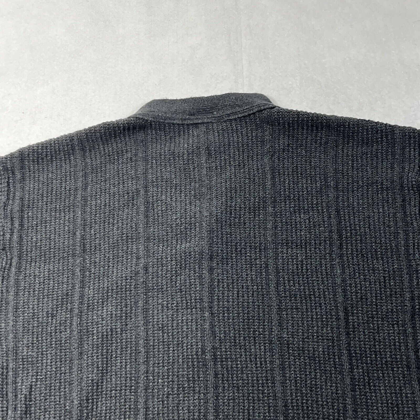 Hard Rock Cafe Vintage Hard Rock Cafe Madrid Henley Knit Sweater Gray Size S / US 4 / IT 40 - 10 Thumbnail