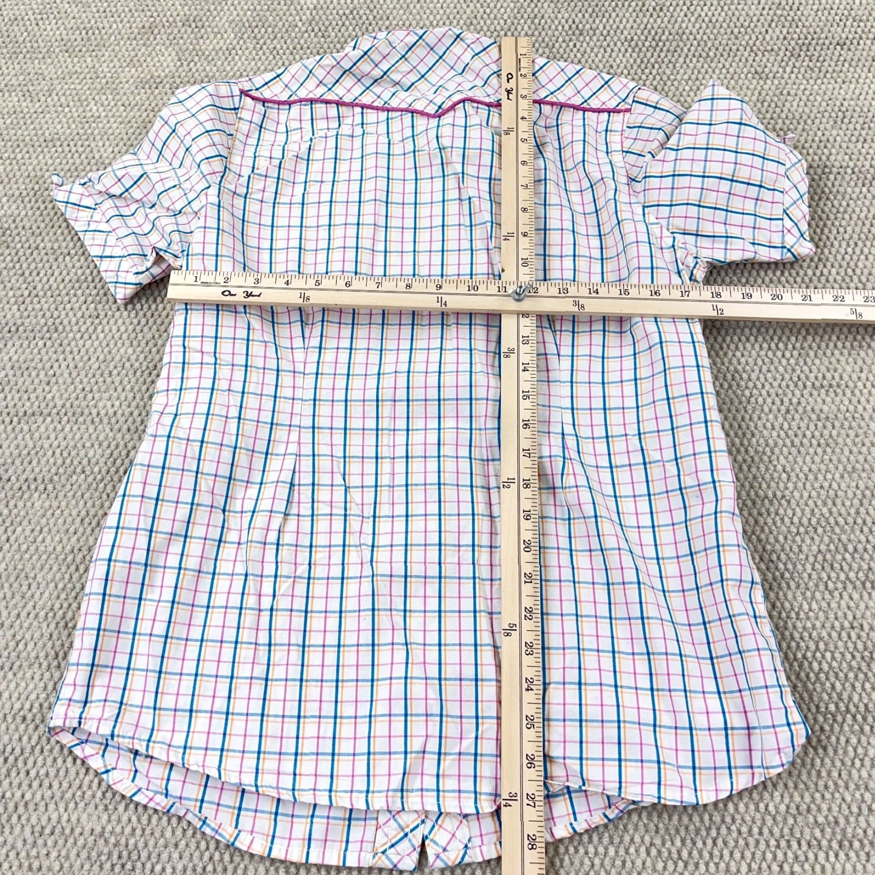 Vintage BIT & BRIDLE Western Shirt Women M Pearl Snap Embroidered Horse Plaid Cap Sleeve Button-Up, Casual All Seasons, Regular Fit Size M / US 6-8 / IT 42-44 - 7 Thumbnail