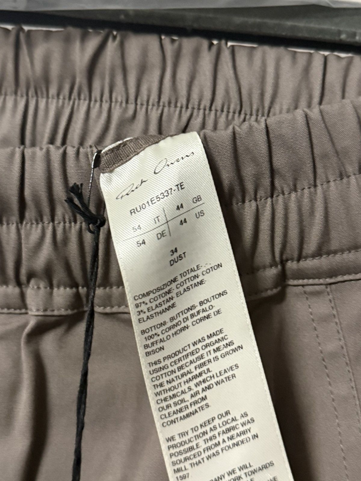 Rick Owens Rick Owen’s mastodon Cargo pants dust Size US 34 / EU 50 - 4 Thumbnail
