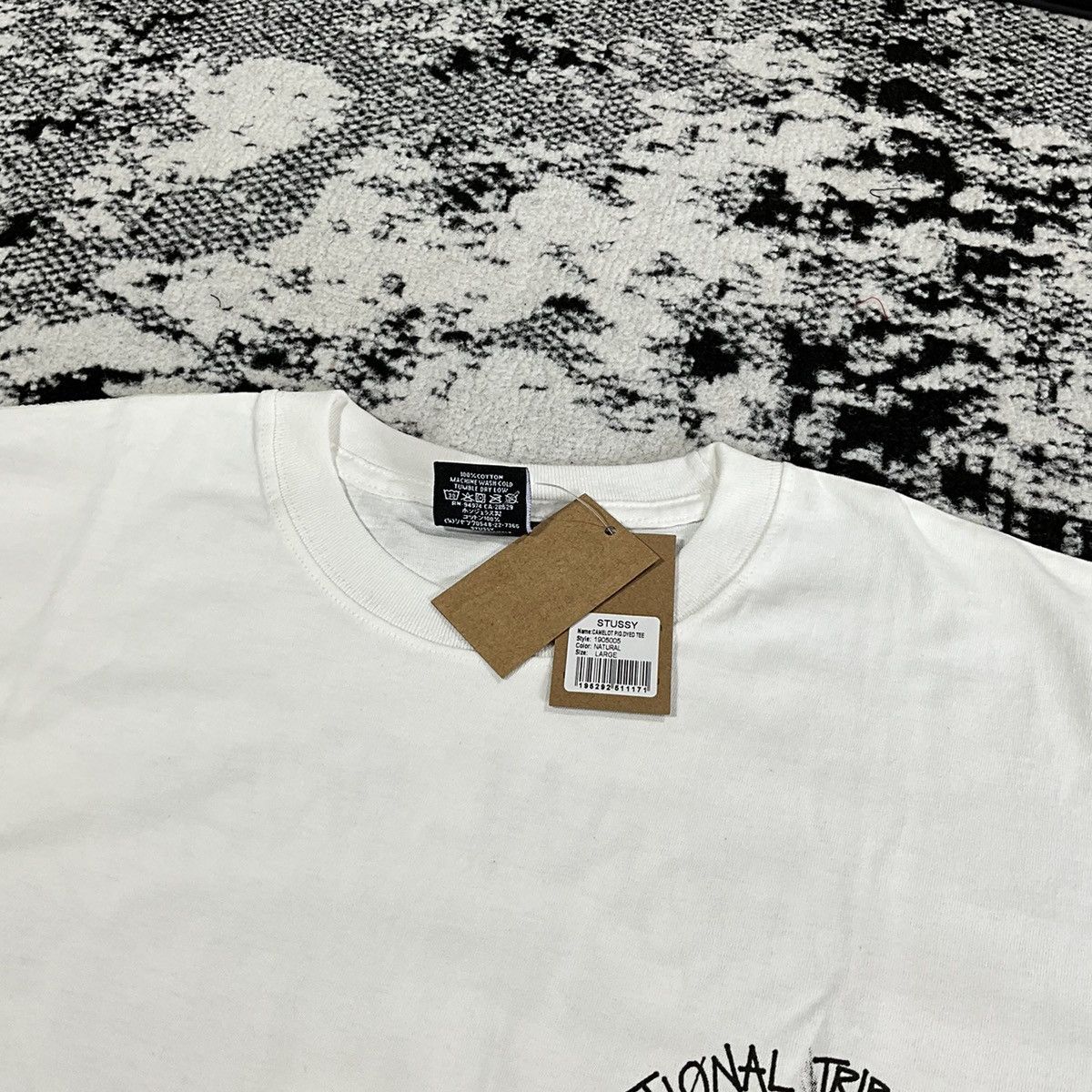 Stussy STUSSY CAMELOT PIGMENT DYED TEE NATURAL- LARGE Size US L / EU 52-54 / 3 - 6 Thumbnail