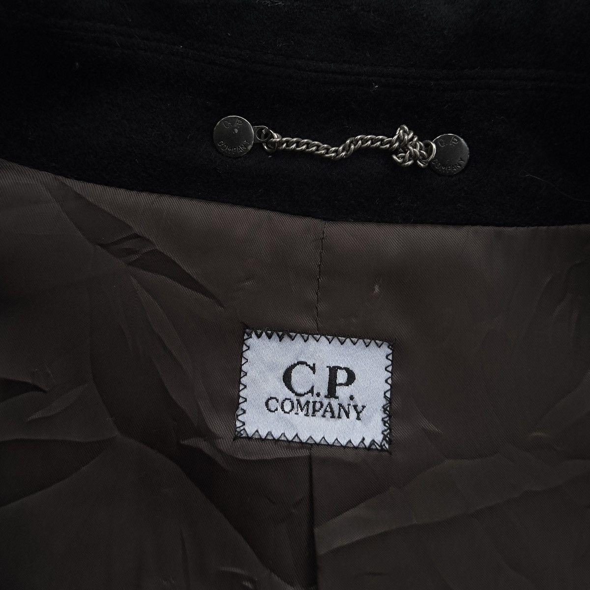 C.P. Company VINTAGE C.P. COMPANY BLACK WOOL OVERCOAT VERY RARE Size US XXL / EU 58 / 5 - 11 Thumbnail