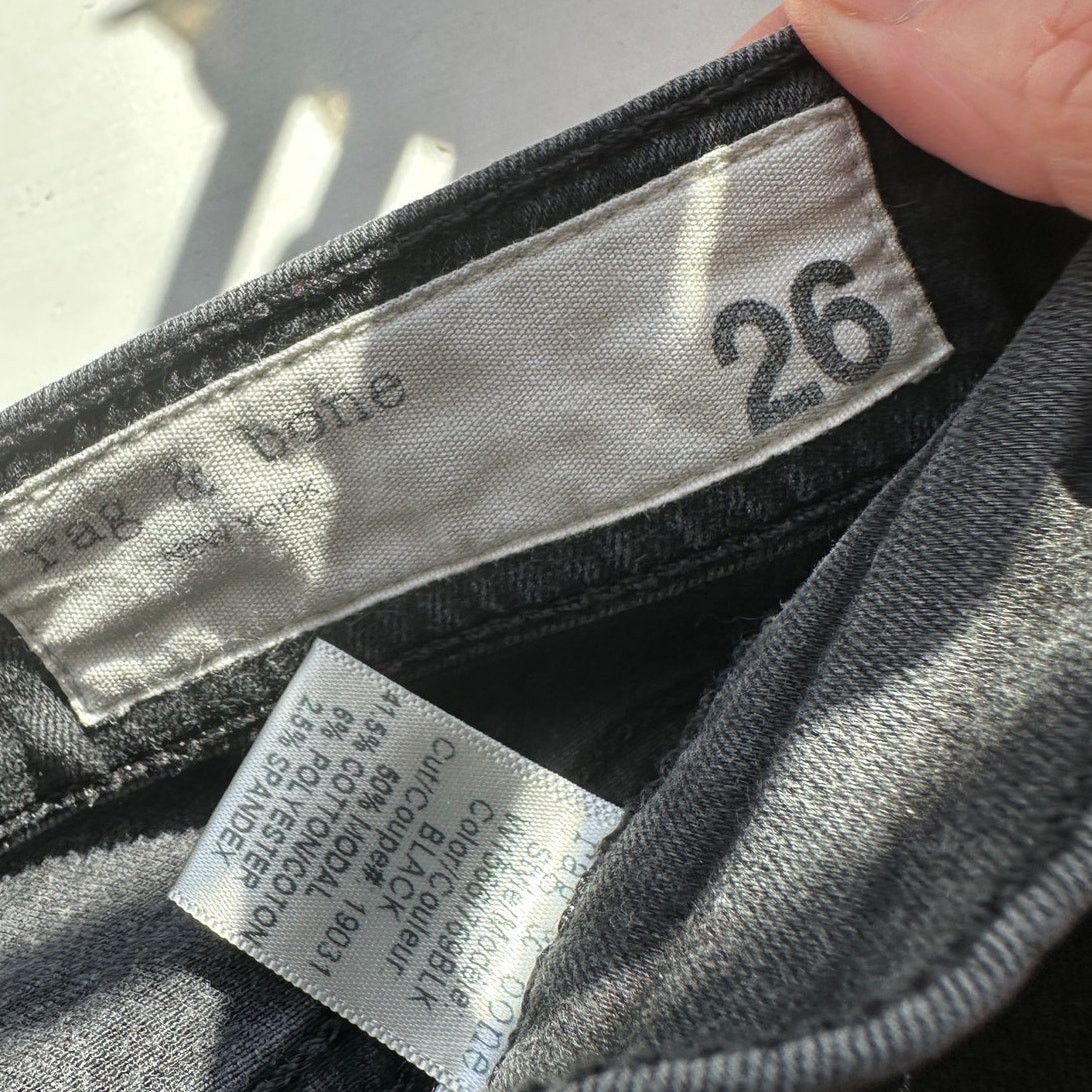 Rag & Bone Rag & Bone Dark Gray High Rise Ankle Skinny Jeans 26 Size 26" / US 2 / IT 38 - 9 Thumbnail