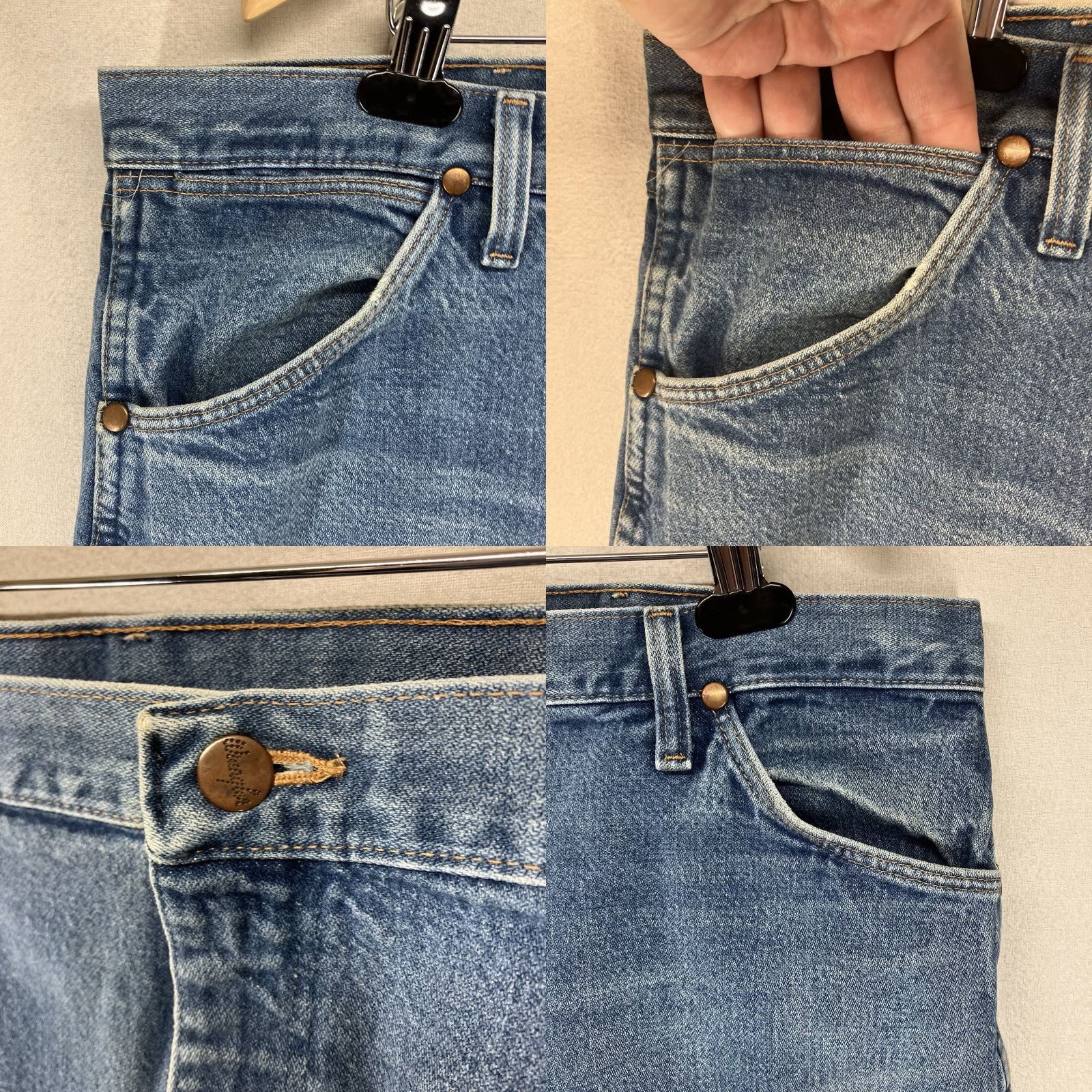 Wrangler VINTAGE Wrangler Jeans Cowboy Cut Mens 42x32 Blue 100% Cotton Straight 5-Pocket Medium Wash Size US 42 / EU 58 - 8 Thumbnail