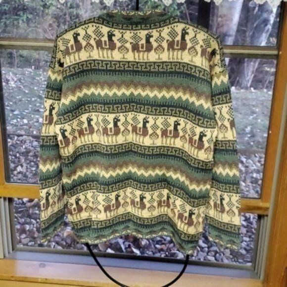 Other Arcohi's Hand Knitted Graphic 100% Alpaca Button Down Sz. M Size M / US 6-8 / IT 42-44 - 3 Thumbnail