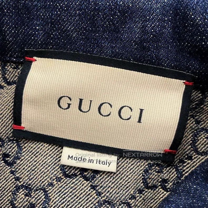 Gucci Gucci Full-print logo blue denim jacket Size XS / US 0-2 / IT 36-38 - 5 Thumbnail