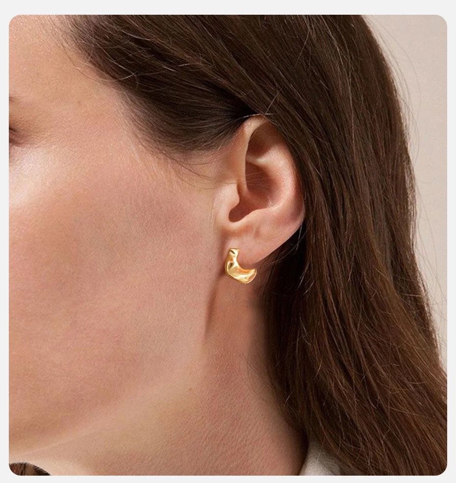 Other Irregular C Shaped Earrings Size ONE SIZE - 3 Thumbnail