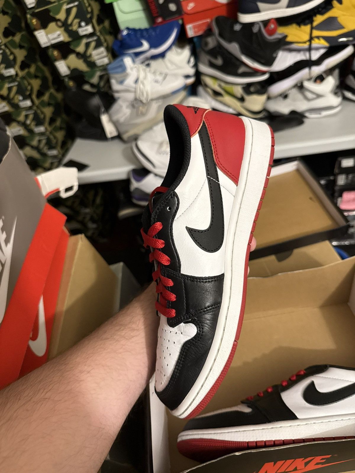 Jordan Brand Jordan retro 1 low black toe sz 9 Size US 9 / EU 42 - 3 Thumbnail