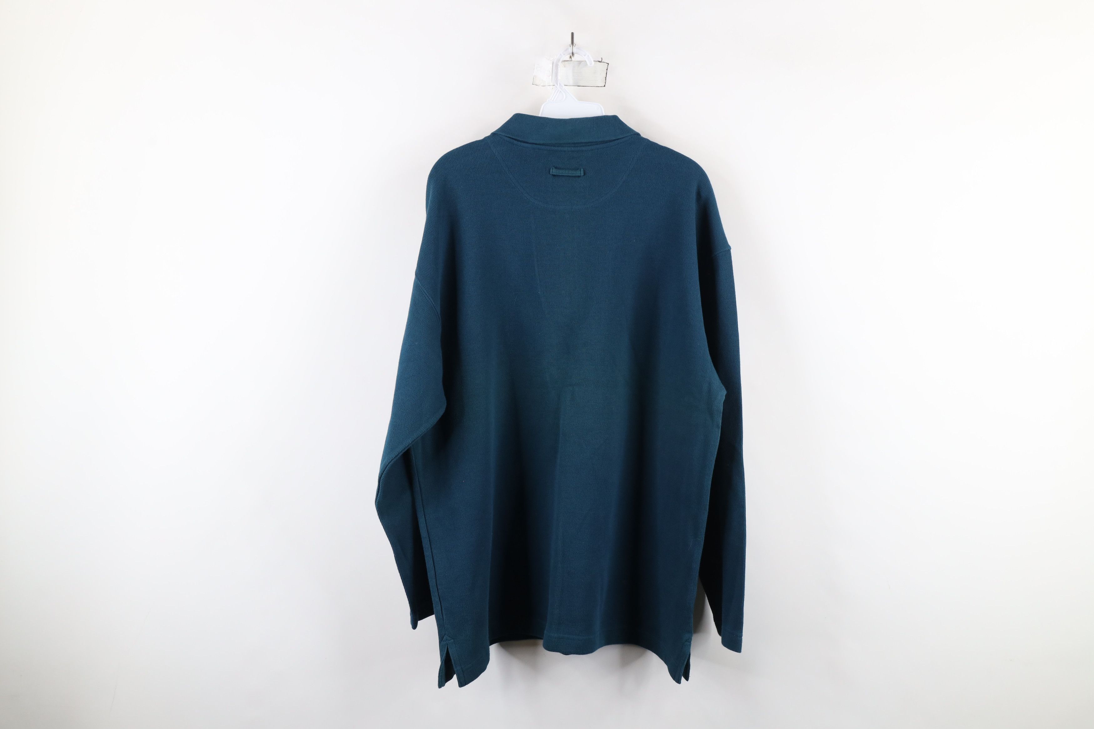 Vintage Vintage 90s Streetwear Ribbed Knit Half Zip Long Sleeve Polo Size US M / EU 48-50 / 2 - 11 Thumbnail
