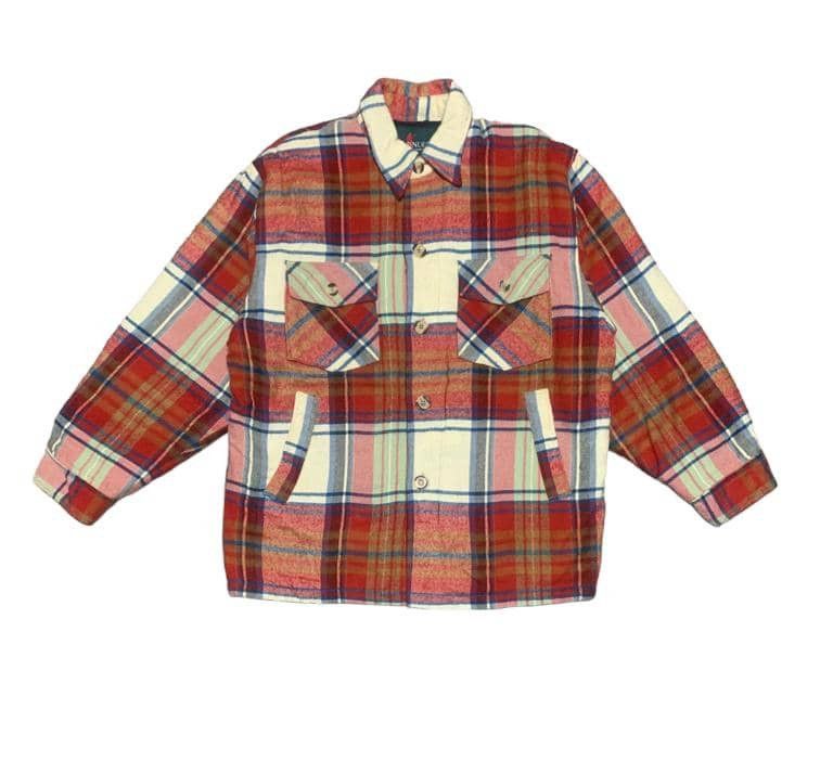 Vintage 90s Tass Finder Plaid Wool Flannel Shirt Jacket