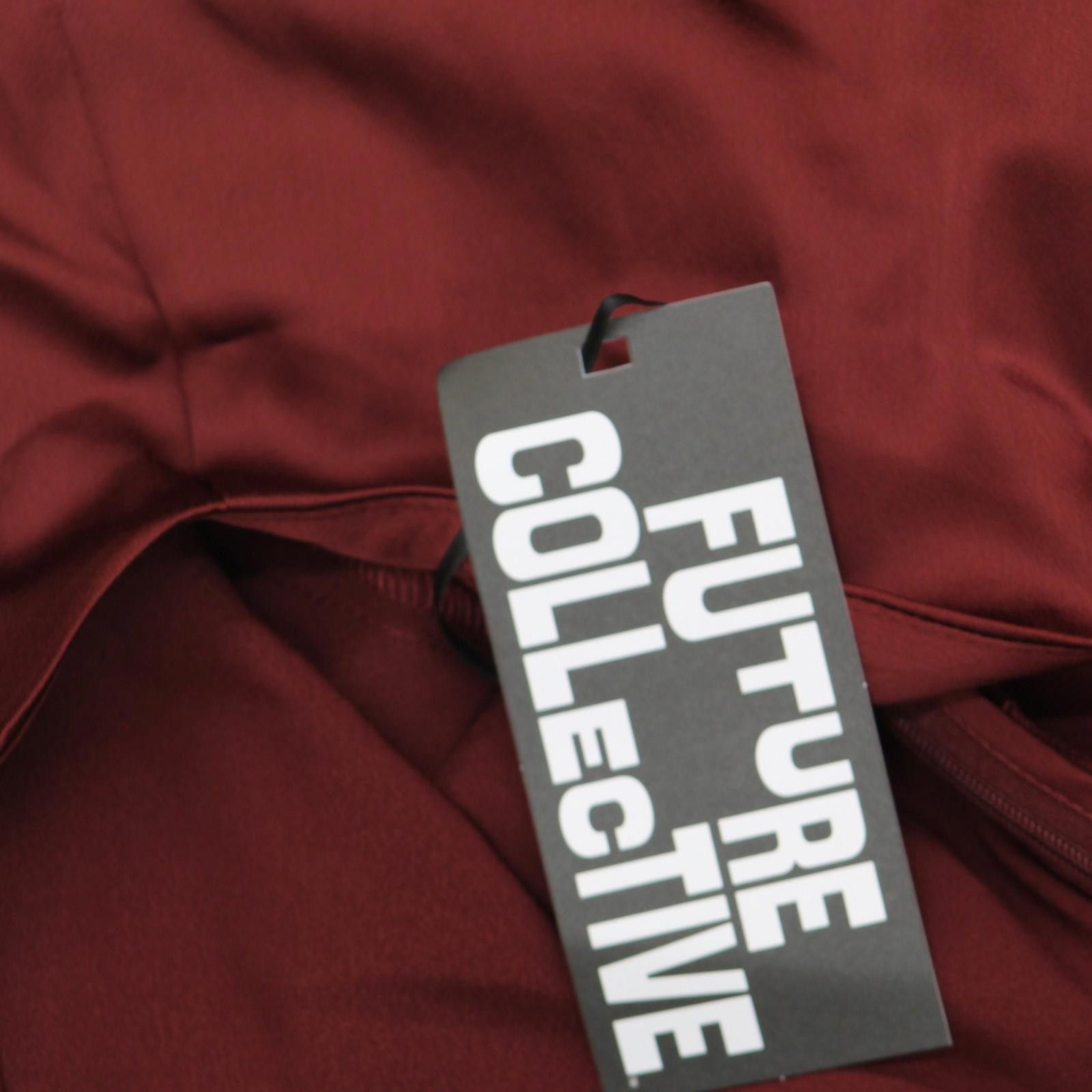 Other Nwt Future Collective Midi Skirt 92248804 Burgundy Red Xs Size 26" / US 2 / IT 38 - 3 Thumbnail